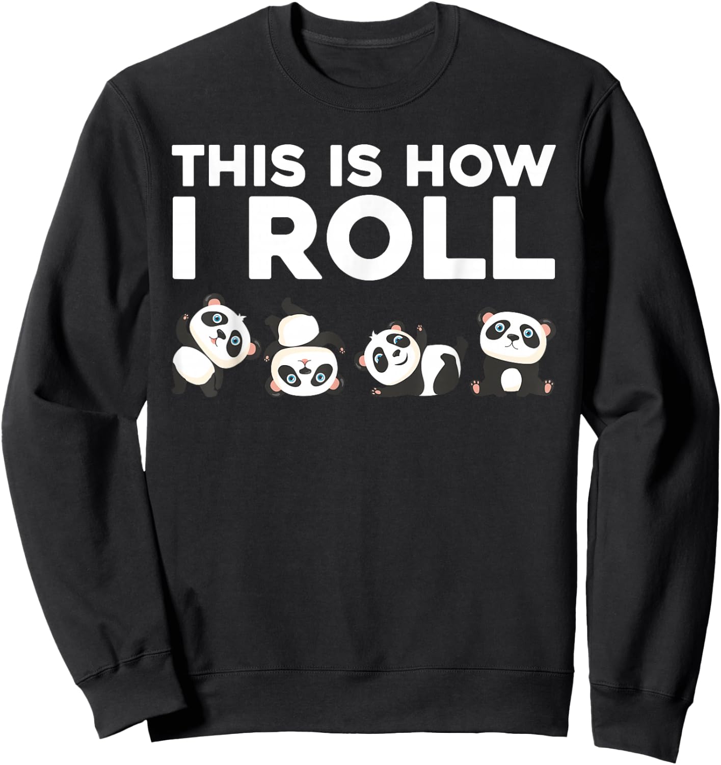 Cool Panda Women Panda Bear Lovers Animal Zoo Pandas Sweatshirt - Sweatshirt | Black