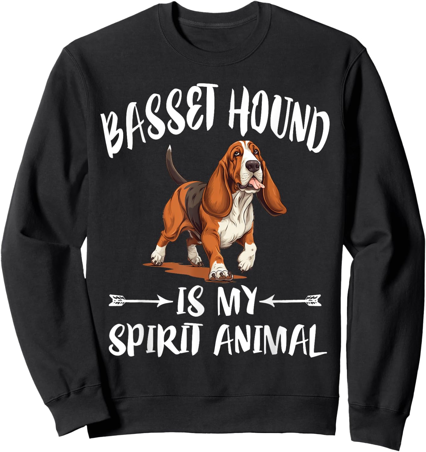 Basset Hound Is My Spirit Animal Dog Sweatshirt - Sweatshirt | Black