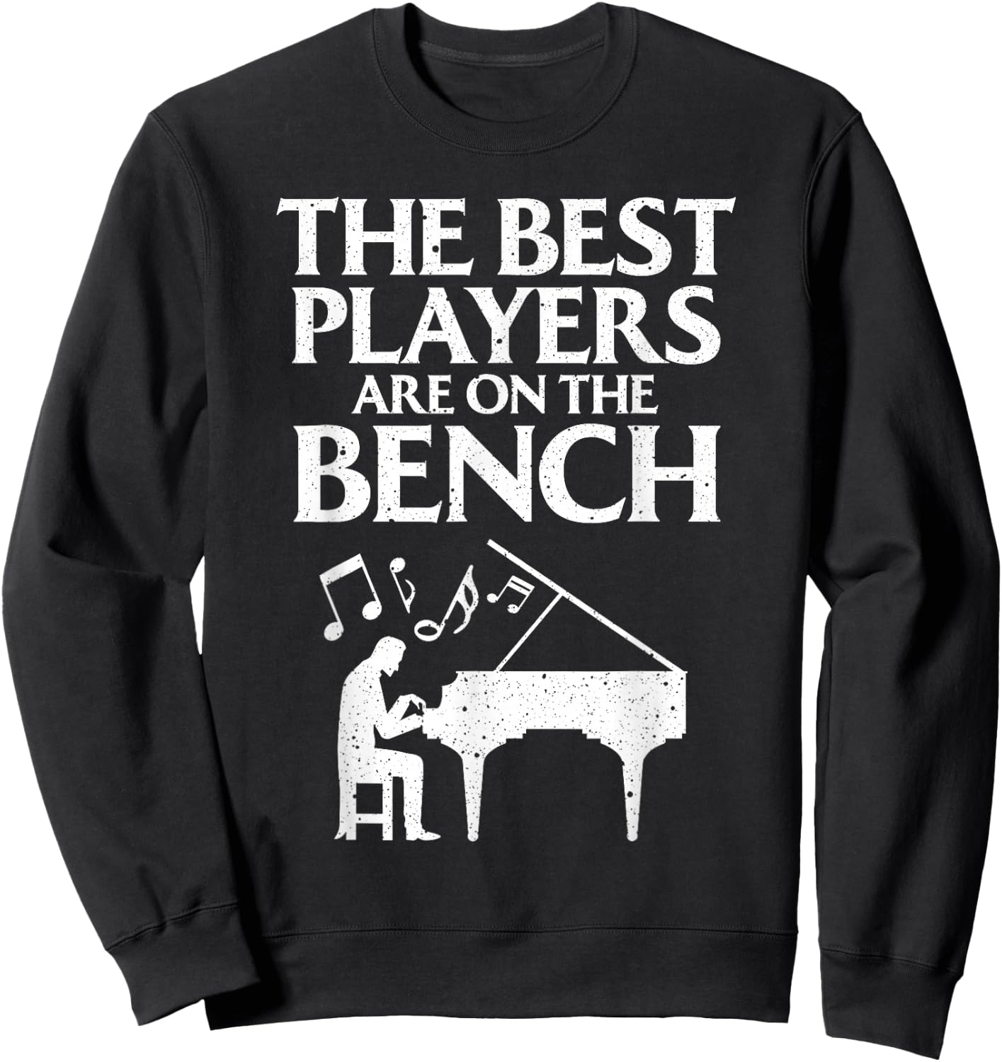 Funny Piano Art Women Kids Keyboard Piano Players Sweatshirt - Sweatshirt | Black