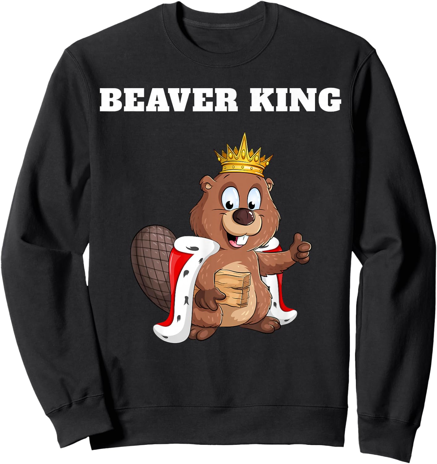 Beaver King | Beaver | Boys Beaver Sweatshirt - Sweatshirt | Black