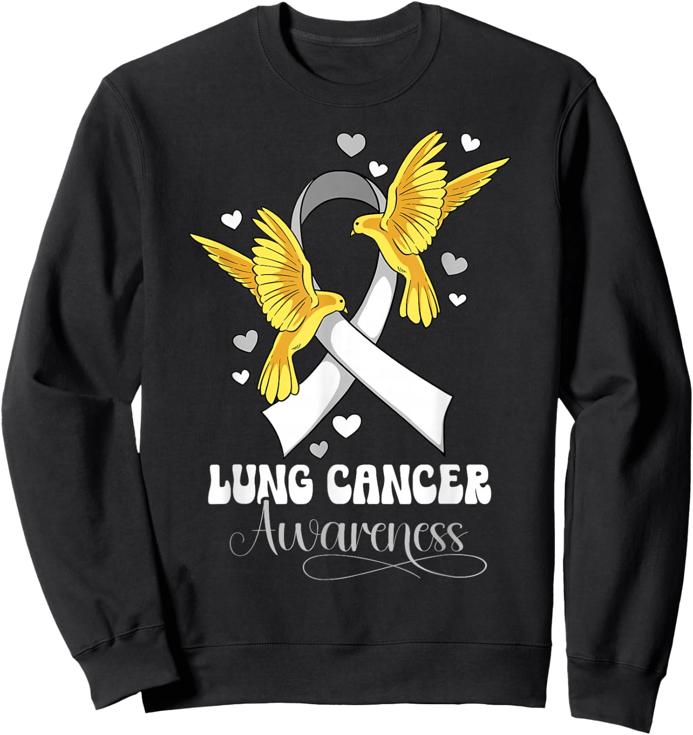 Lung Cancer Awareness Sweatshirt - Sweatshirt | Black