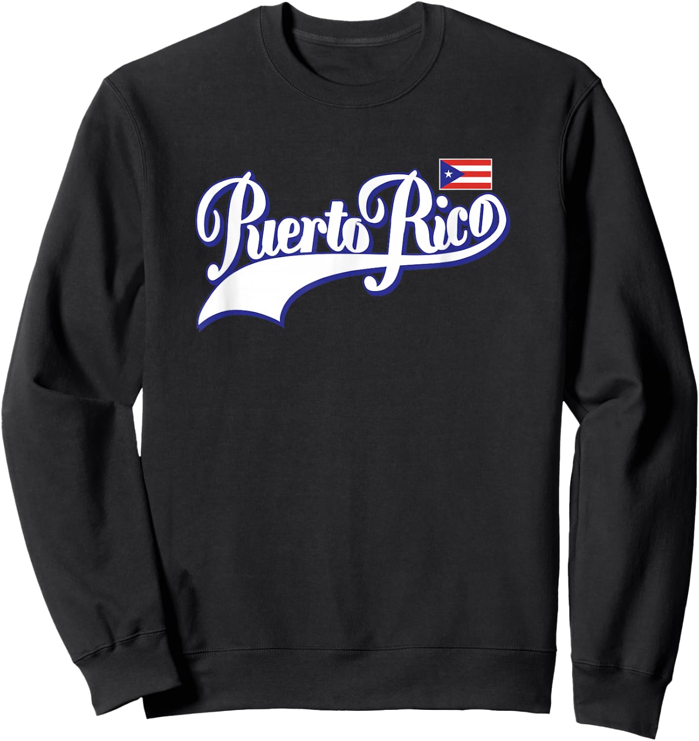 Puerto Rico Flag Puerto Rican Pride Athletic Style Country Sweatshirt - Sweatshirt | Black