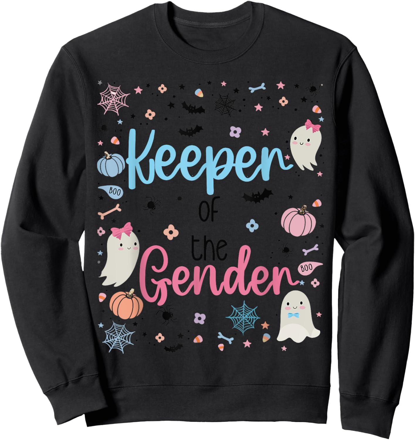 Boo Keeper Of The Gender Reveal Baby Pregnancy Announcement Sweatshirt - Sweatshirt | Black