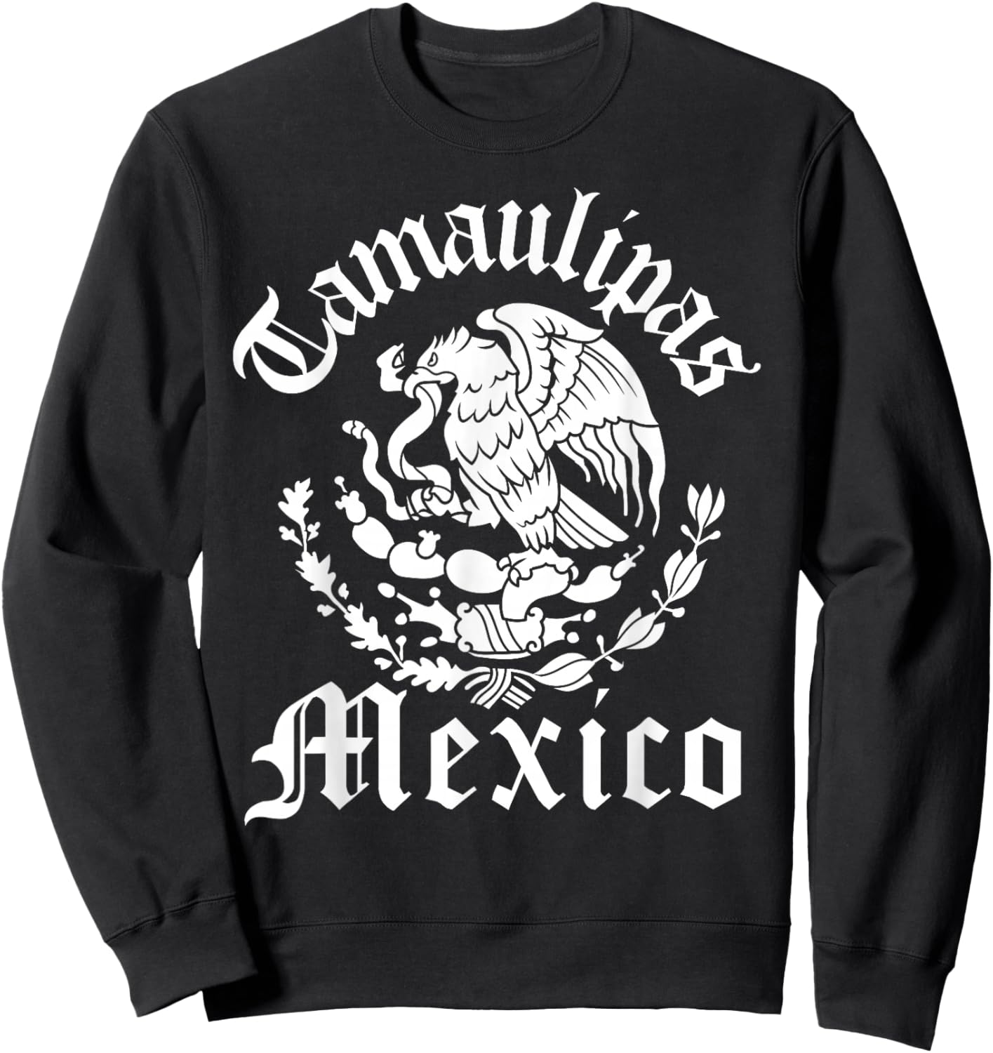 Tamaulipas with Mexican Emblem Tamaulipas Sweatshirt - Sweatshirt | Black