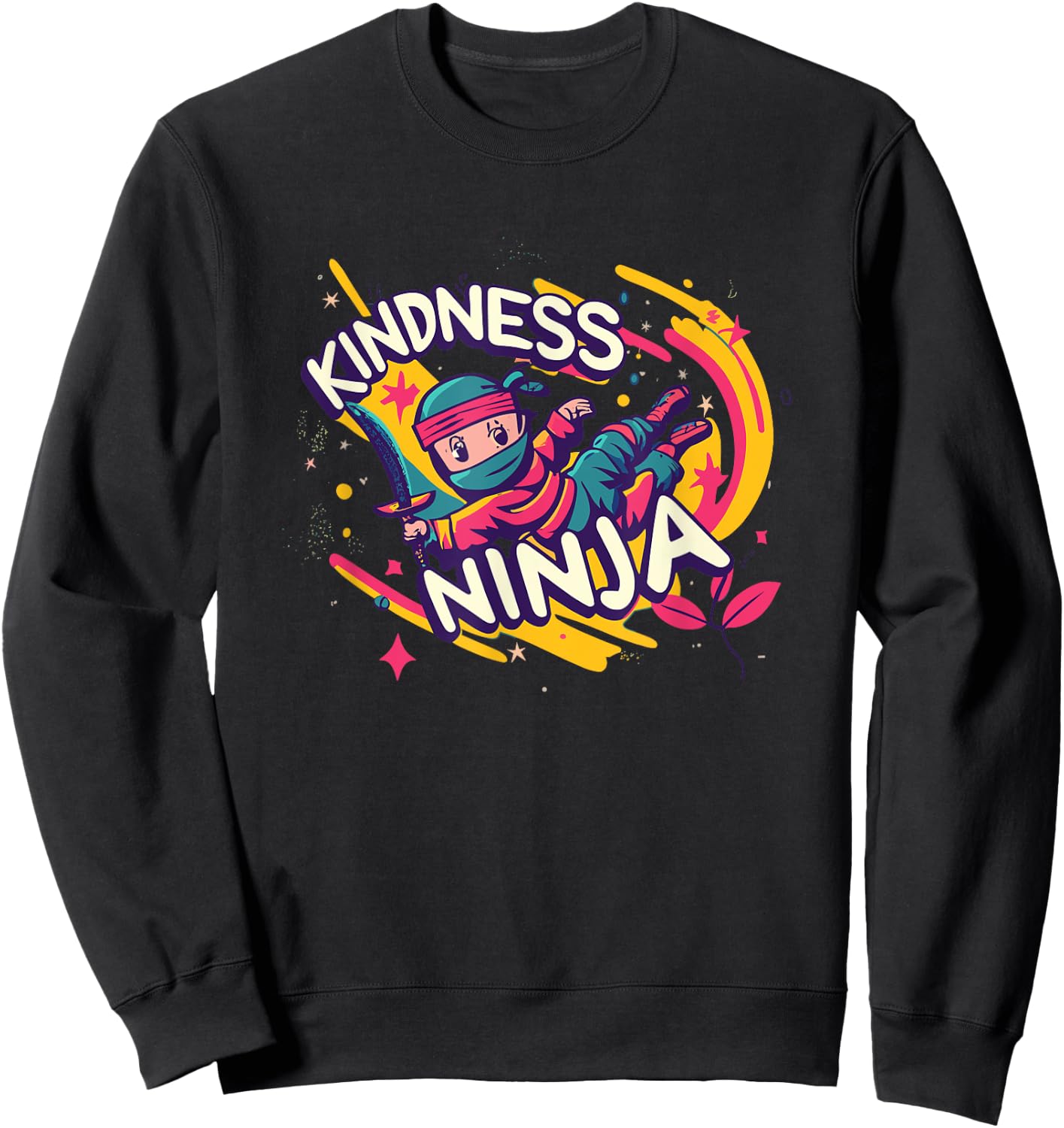 Anti Bullying Kindness Ninja School Teacher Student Sweatshirt - Sweatshirt | Black