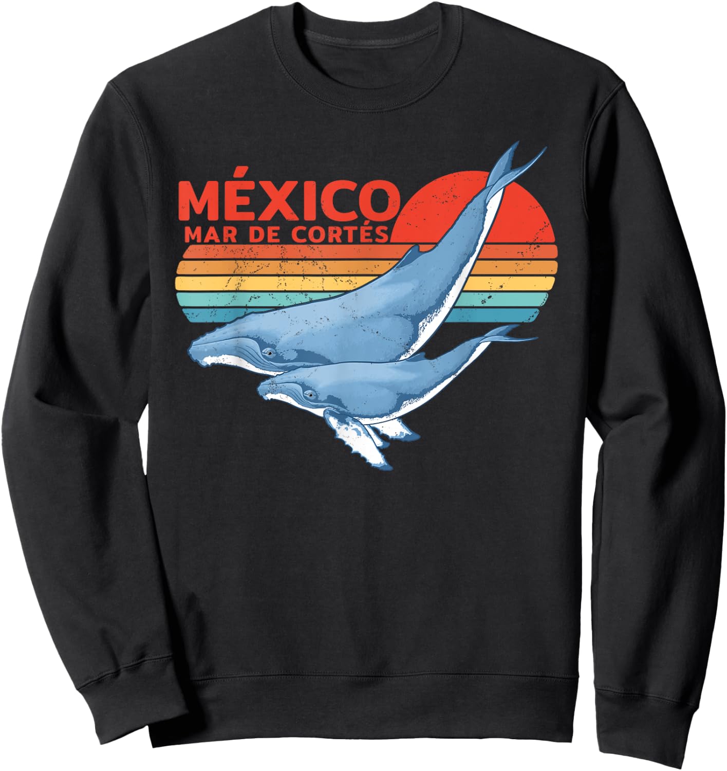 Humpback Whale Sea of Cortez Mexico Sweatshirt - Sweatshirt | Black