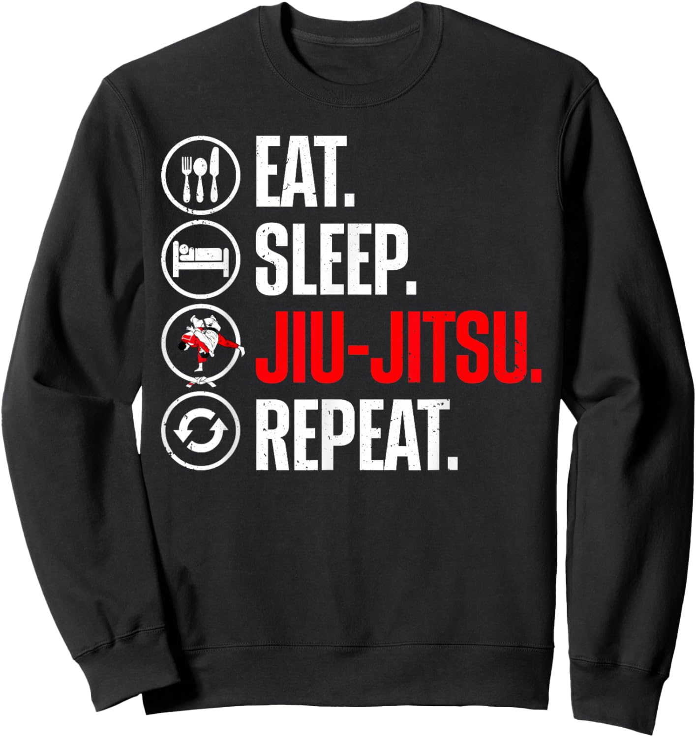Funny Jiu Jitsu Design Women Kids Martial Arts Lover Small Sweatshirt - Sweatshirt | Black