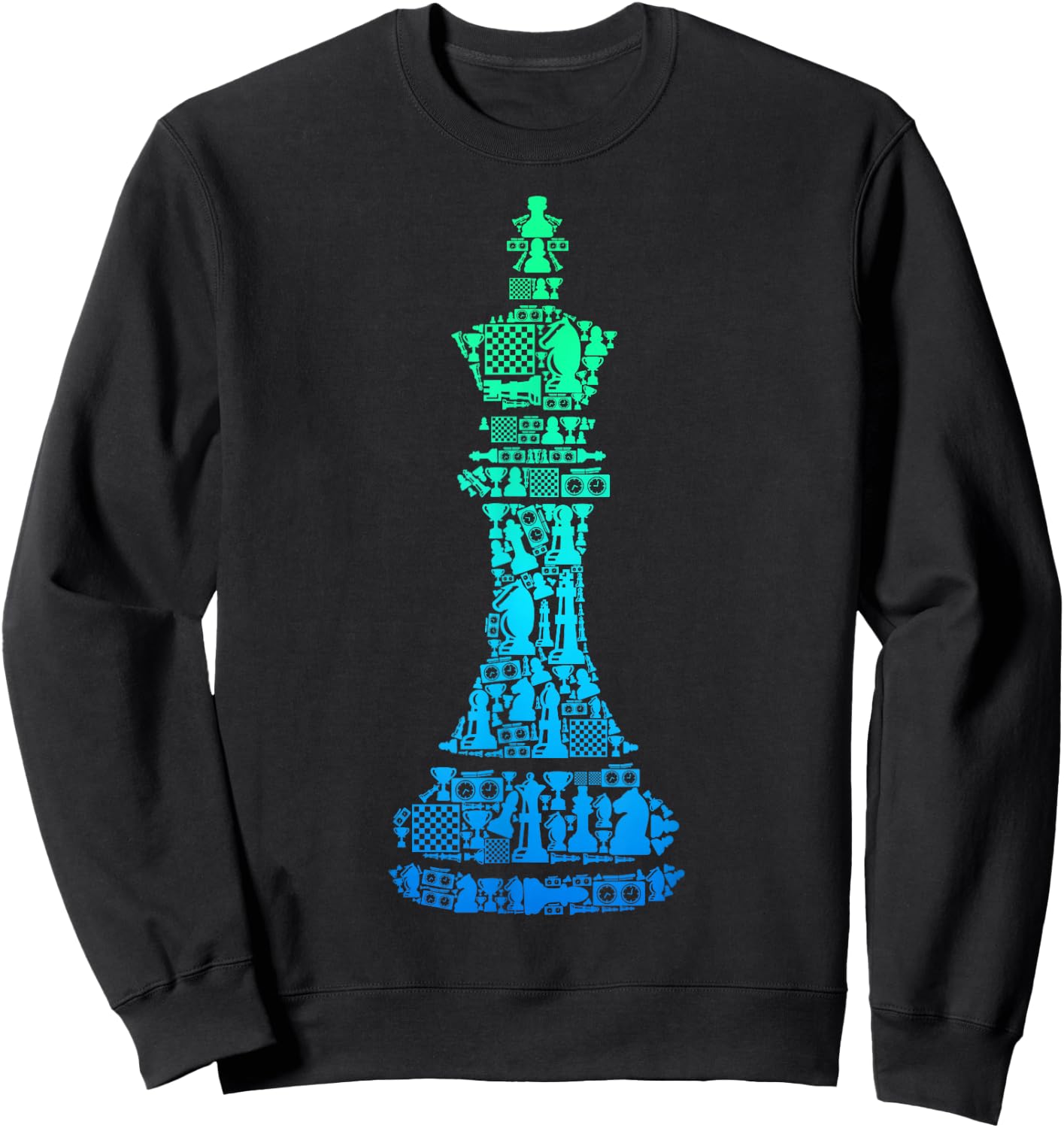 Chess King Boys Kids Men Youth Sweatshirt - Sweatshirt | Black