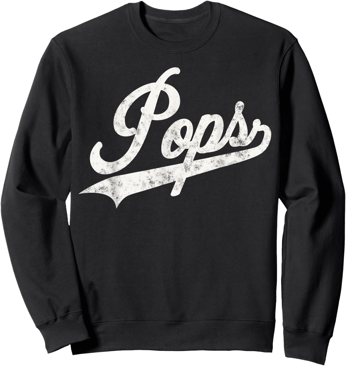 Pops Vintage Retro Style Father’s day Gift Papa Grandpa Sweatshirt - Sweatshirt | Black