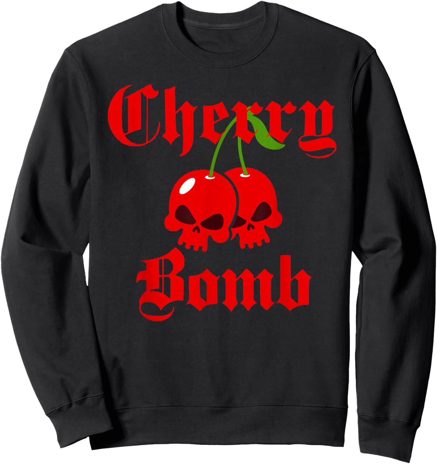 Old English Cherry Bomb Skulls Sweatshirt - Sweatshirt | Black