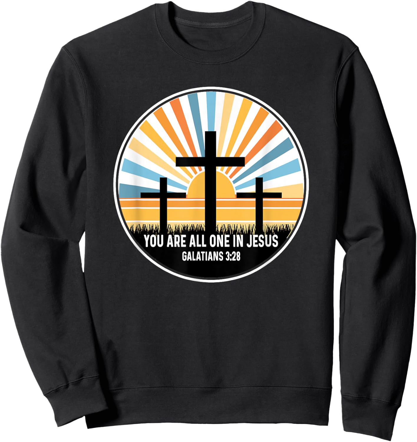 Galatians 3:28 3 28 God Jesus Religious Quote Christian Sweatshirt - Sweatshirt | Black