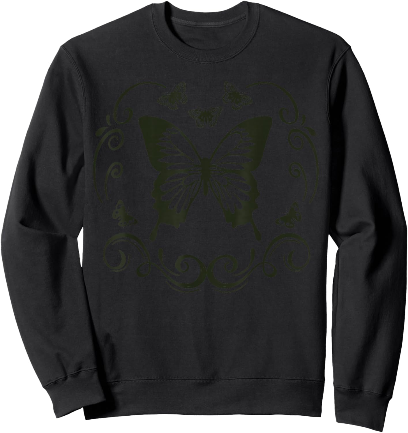 Fairy Grunge Fairycore Aesthetic Butterfly Y2K Alt Clothes Sweatshirt - Sweatshirt | Black