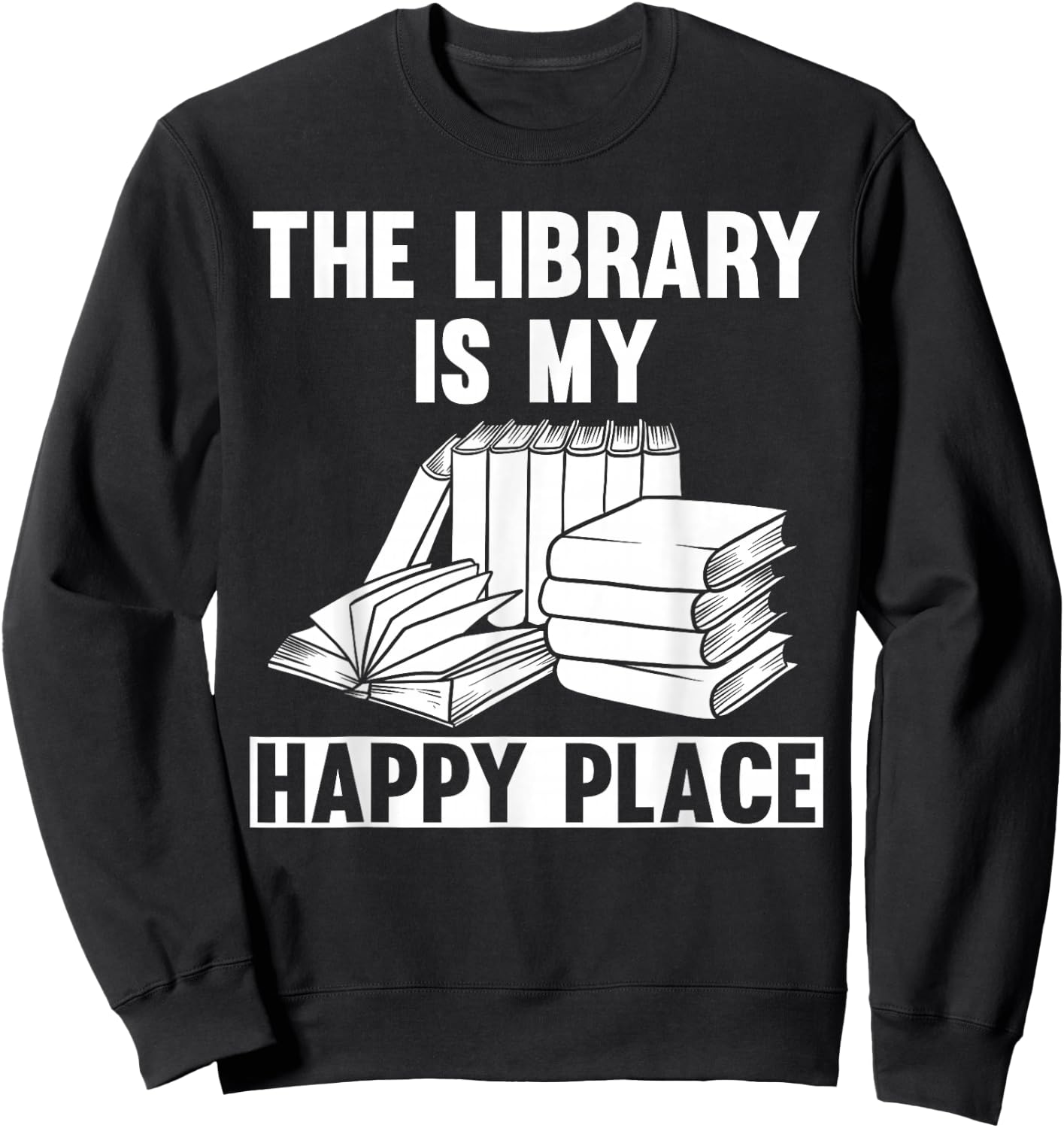 Cool Library Art Women Librarian Bookworm Book Lover Sweatshirt - Sweatshirt | Black