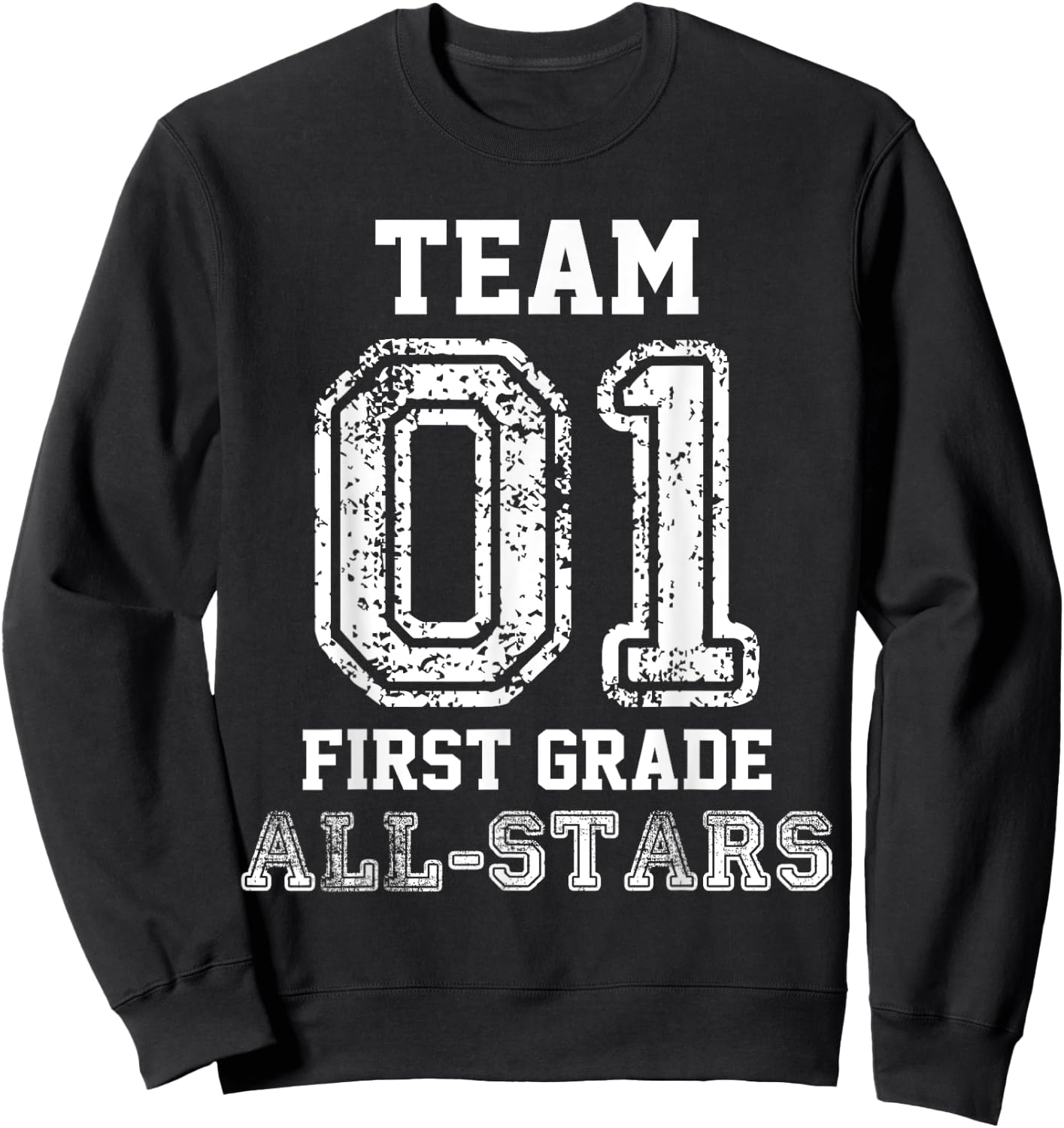School Team 1st Grade All-Stars Sports Jersey Sweatshirt - Sweatshirt | Black