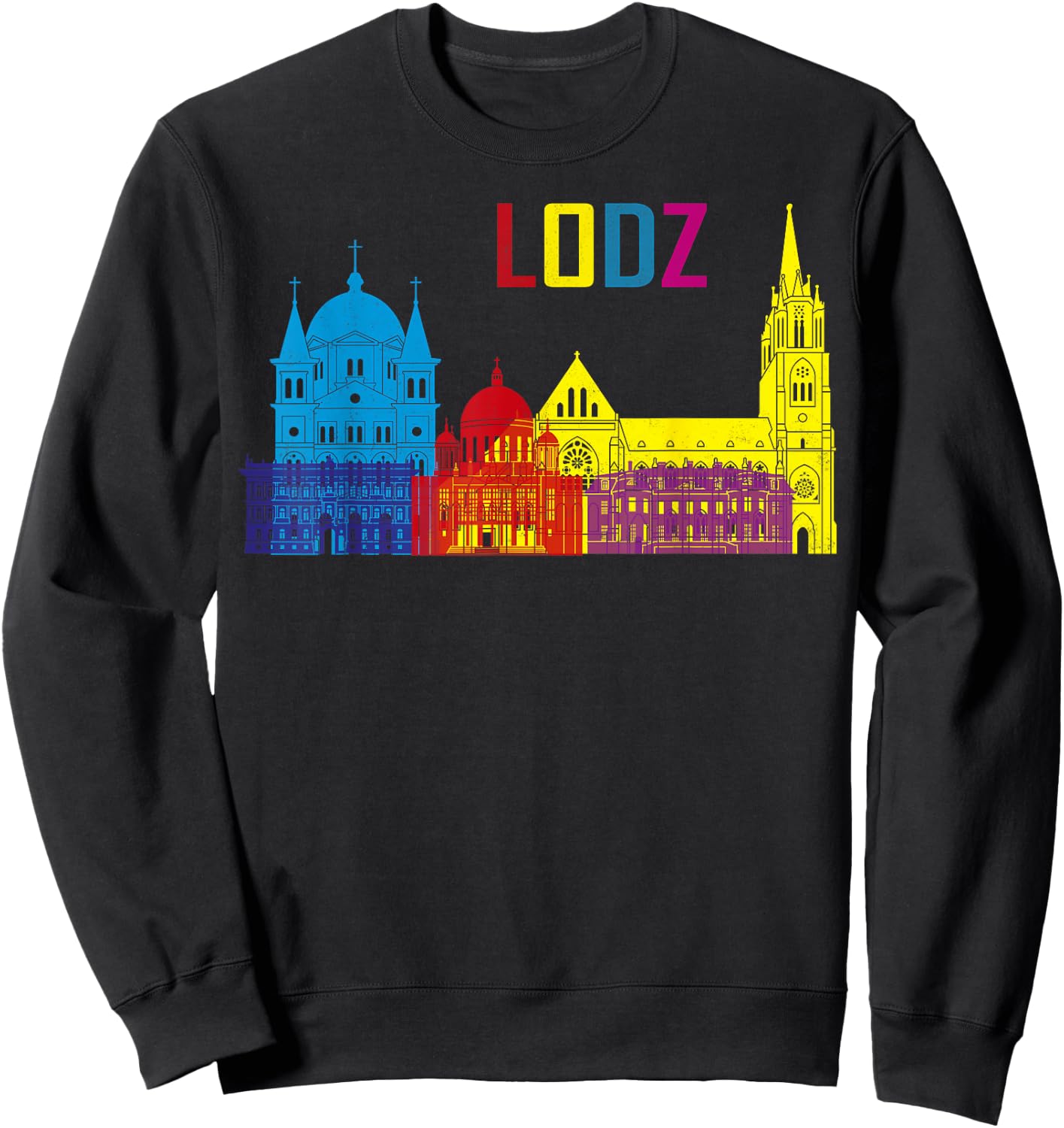 Travel Europe Poland Lodz Polska Polish Vacation Souvenir Sweatshirt - Sweatshirt | Black