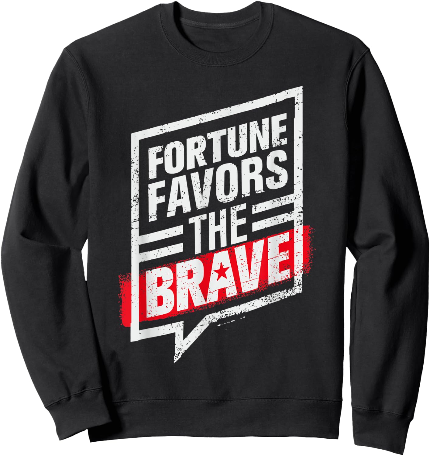 Fortis Fortuna Adiuvat - Latin - Fortune Favors The Brave Sweatshirt - Sweatshirt | Black