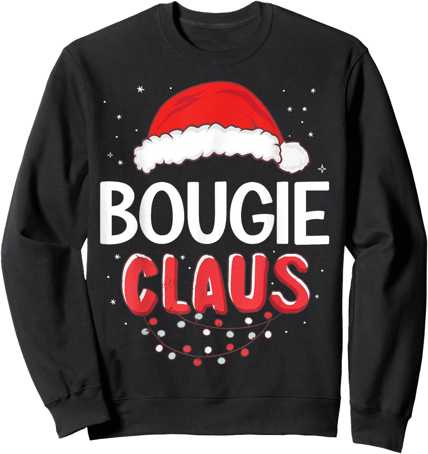 Bougie Santa Claus Christmas Matching Costume Sweatshirt - Sweatshirt | Black