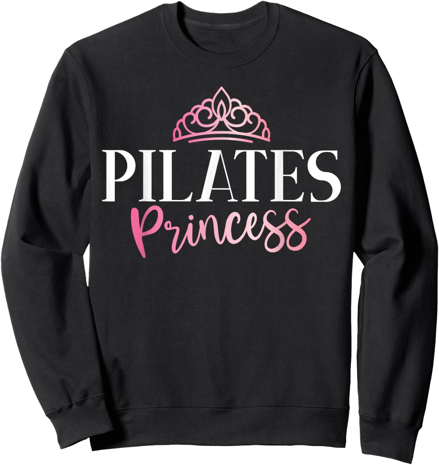 Pilates Gifts Women's Princess Yoga , Black, Small, Short Sleeve, , Lace, Cotton 60% Polyester 40% Sweatshirt - Sweatshirt | Black