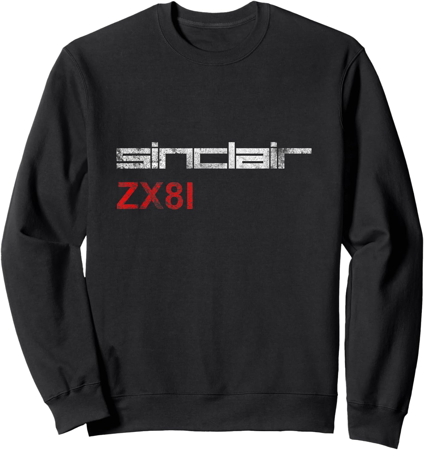 SINCLAIR ZX81 - GRUNGE Stonewashed Effect Sweatshirt - Sweatshirt | Black