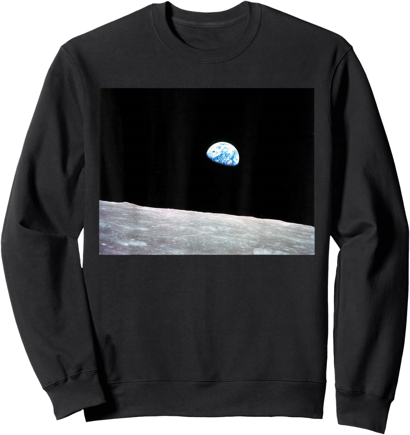 Earthrise - On The Moon Earth From Space Sweatshirt - Sweatshirt | Black