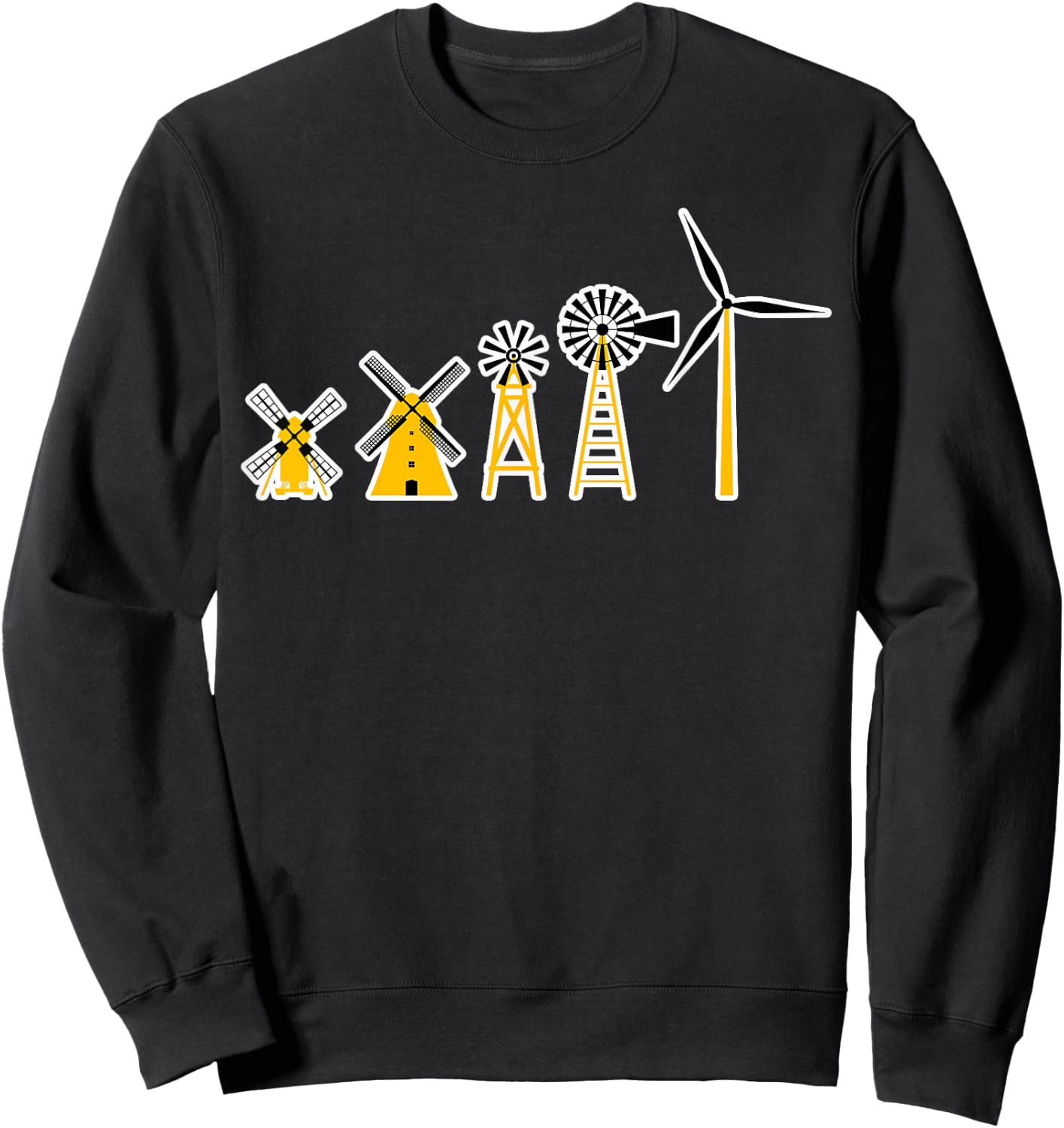 Windmill Technician Windpumps Operator Wind Engineer Sweatshirt - Sweatshirt | Black