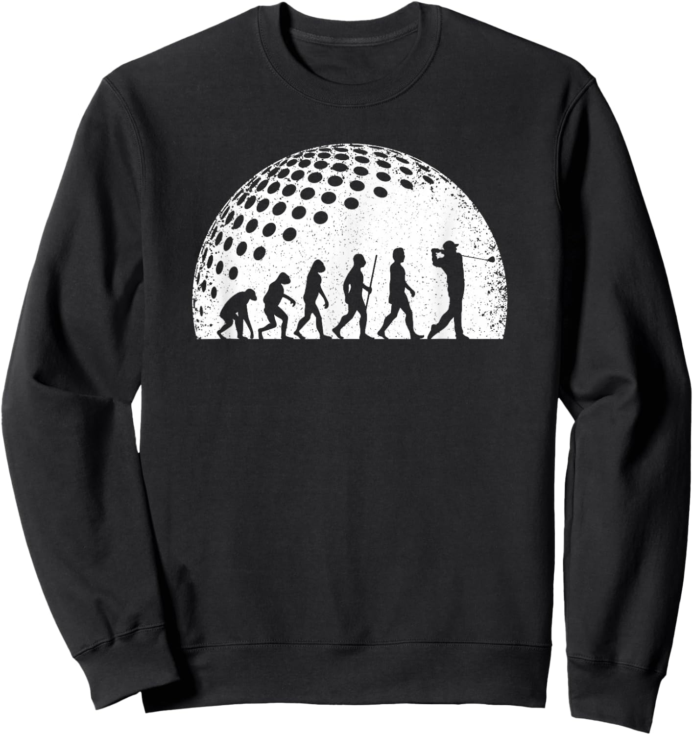 Funny Golf Evolution Golf Player Vintage Men Boys Sweatshirt - Sweatshirt | Black