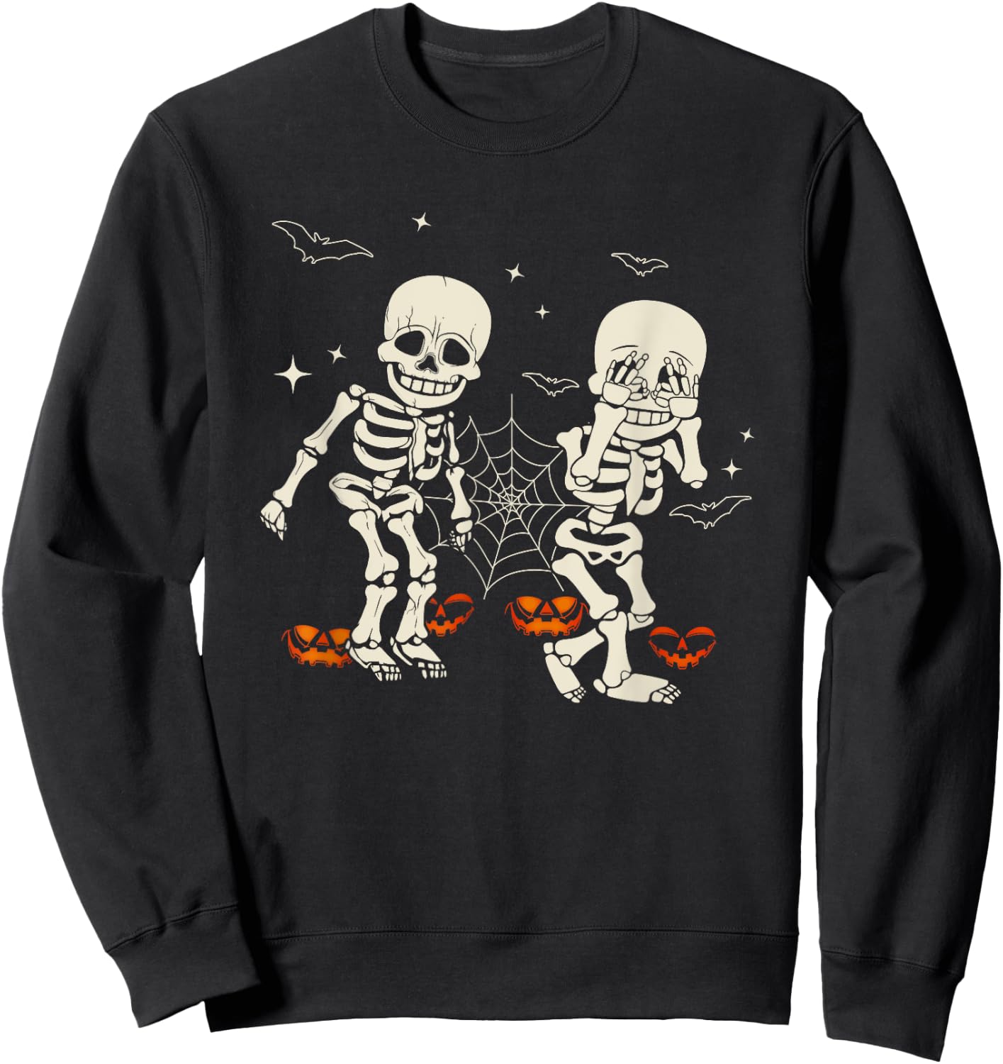 Funny Skeleton Kids Griddy-Dance Halloween Trick or Treat Sweatshirt - Sweatshirt | Black