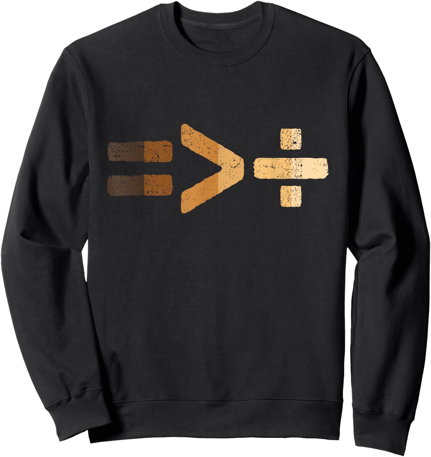 Equality is Greater Than Division Black History BLM Melanin Small Sweatshirt - Sweatshirt | Black