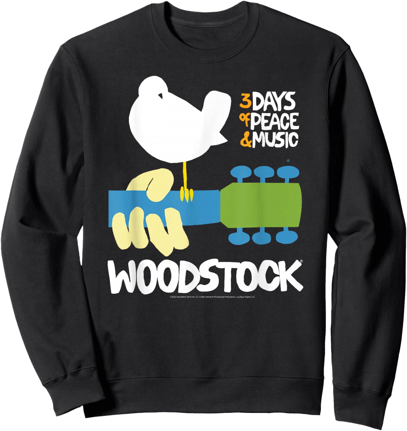 Woodstock - 3 Days Of Peace And Music Poster Sweatshirt - Sweatshirt | Black