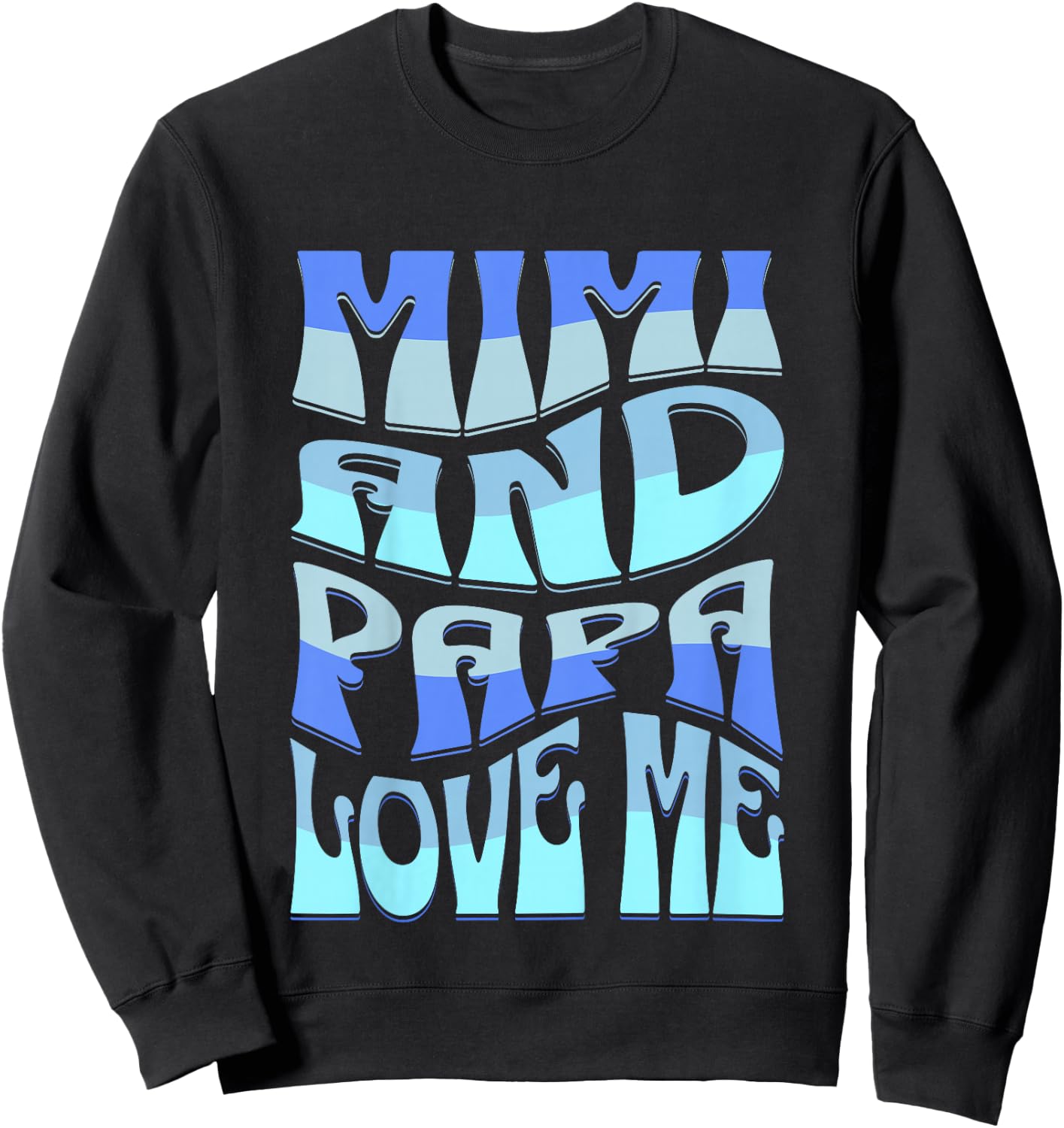 Kids Mimi and Papa Love Me Grandson Sweatshirt - Sweatshirt | Black