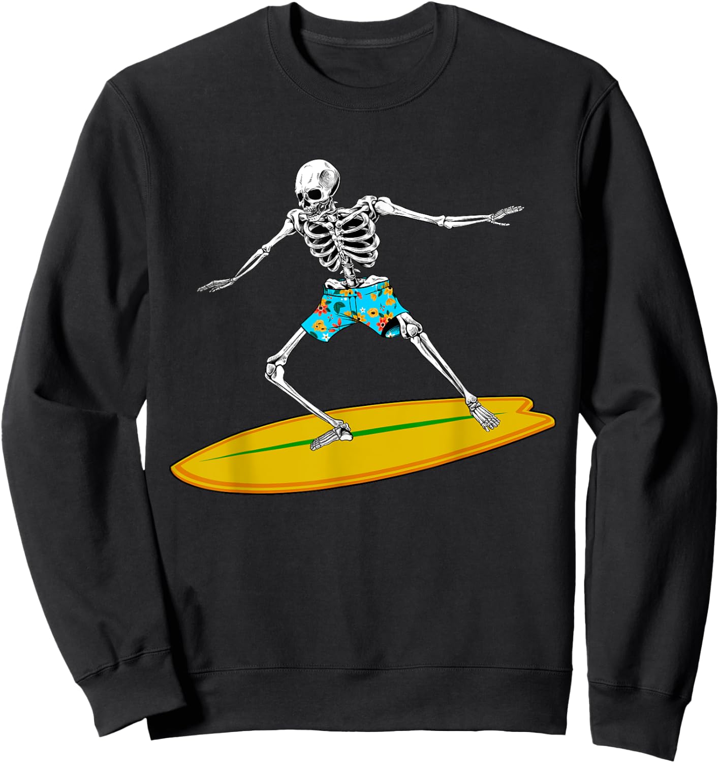 Cool Surfing Art Women Surfboard Surf Coach Surfer Sweatshirt - Sweatshirt | Black