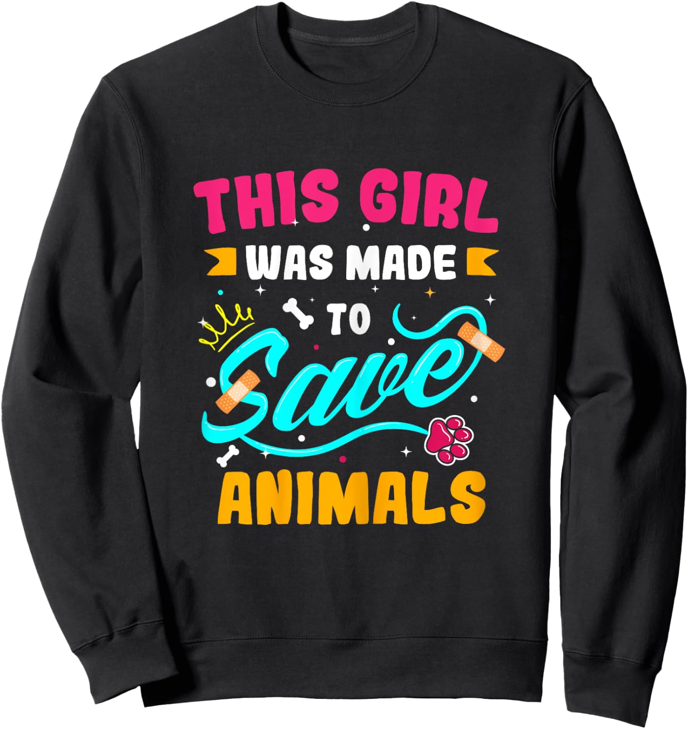 Future Veterinarian - This Girl Was Made To Save Animals Sweatshirt - Sweatshirt | Black