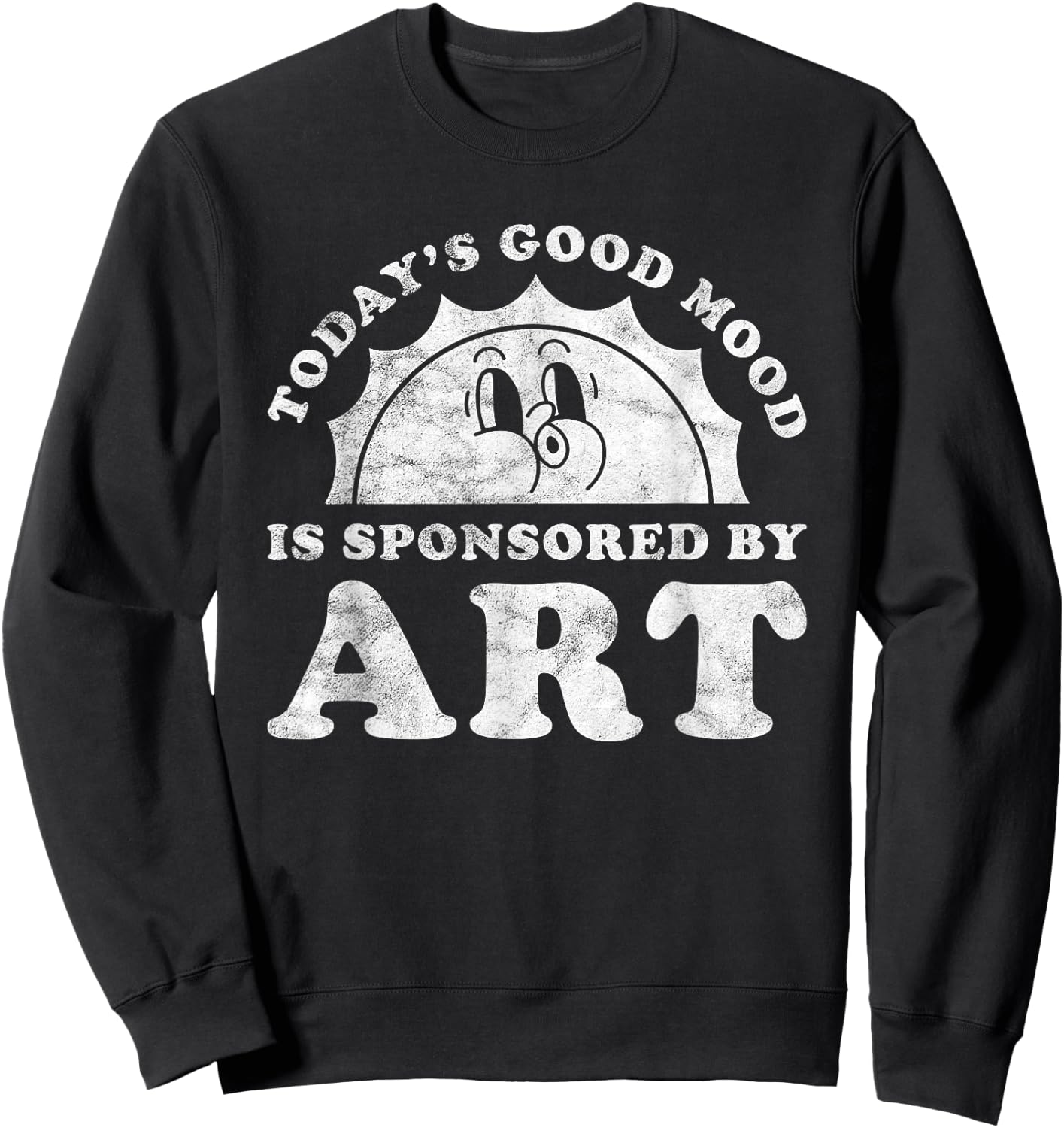 Funny Cute Retro Vintage Art or Art Teacher Sweatshirt - Sweatshirt | Black