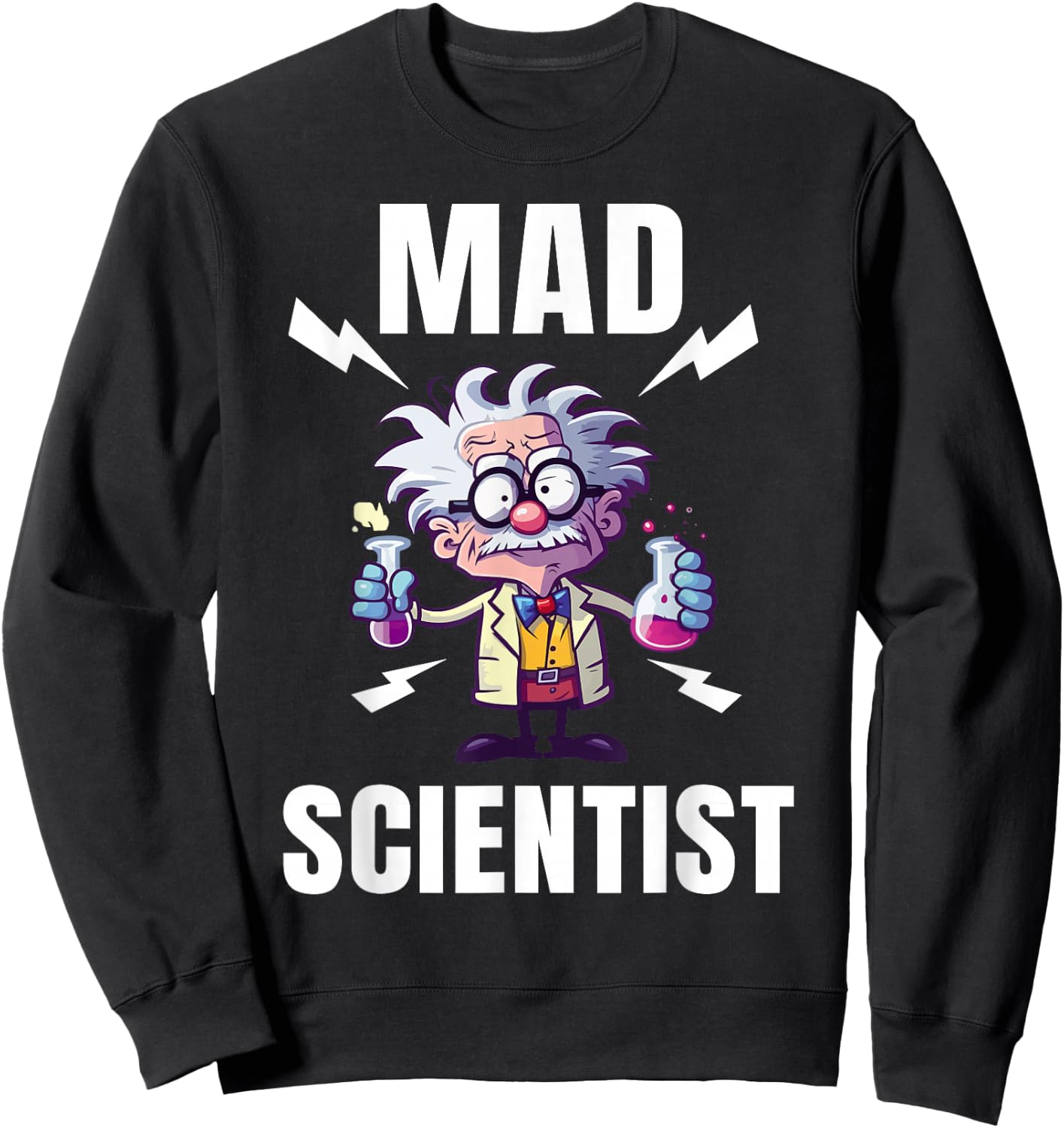 Mad Scientist Shirt Kids Toddler Boys Girls Child Science Sweatshirt - Sweatshirt | Black