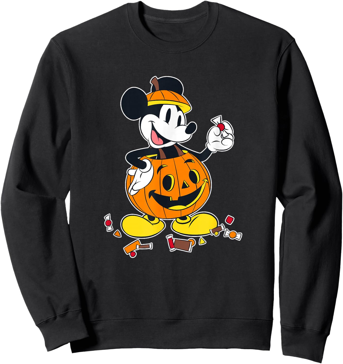 Disney Mickey And Friends Halloween Mickey Pumpkin Costume Sweatshirt - Sweatshirt | Black
