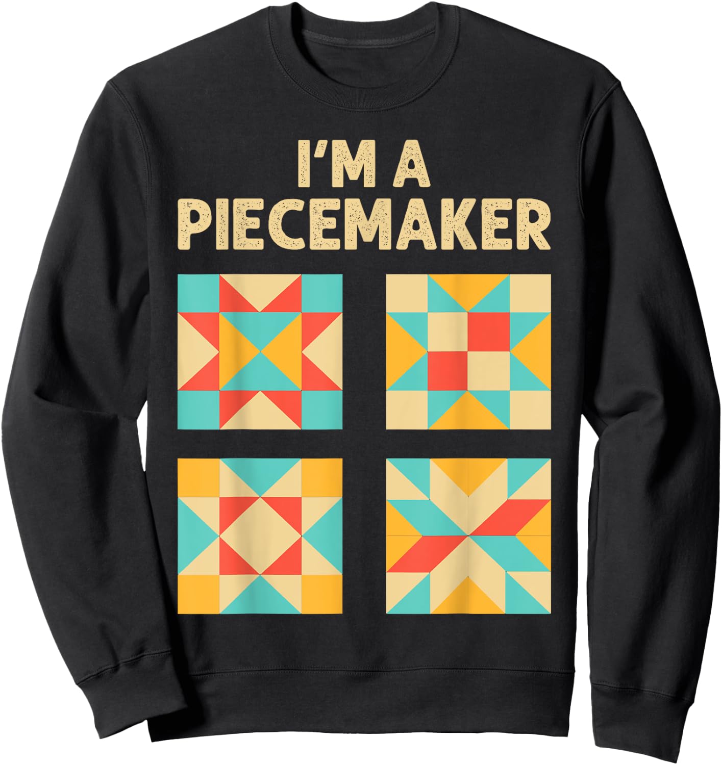 Funny Quilting Designs Girls Quilt Lover Knitting Sweatshirt - Sweatshirt | Black