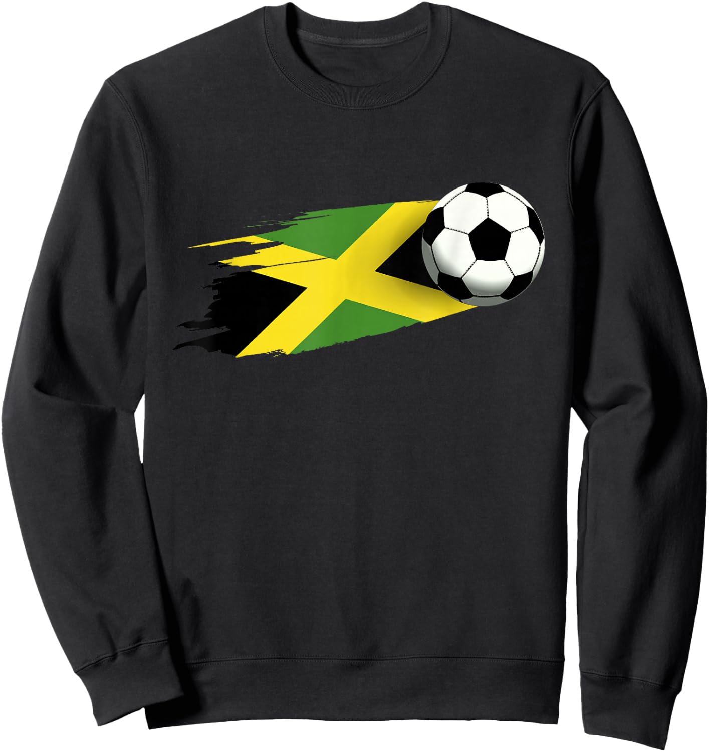 Jamaica Flag Jersey Jamaican Soccer Team Jamaican Sweatshirt - Sweatshirt | Black