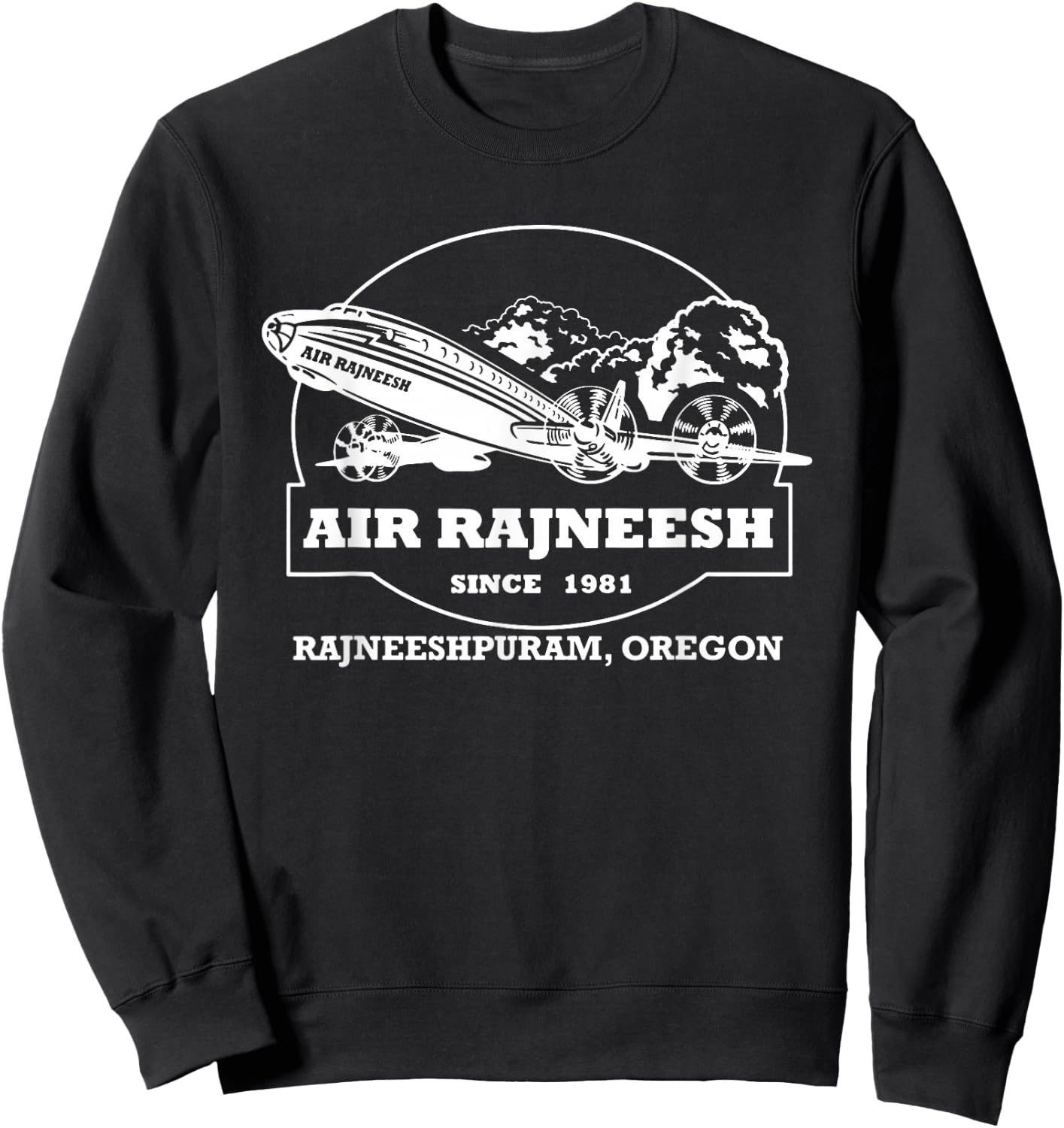 Air Rajneesh | Bhagwan Osho Shree Rajneesh Sweatshirt - Sweatshirt | Black