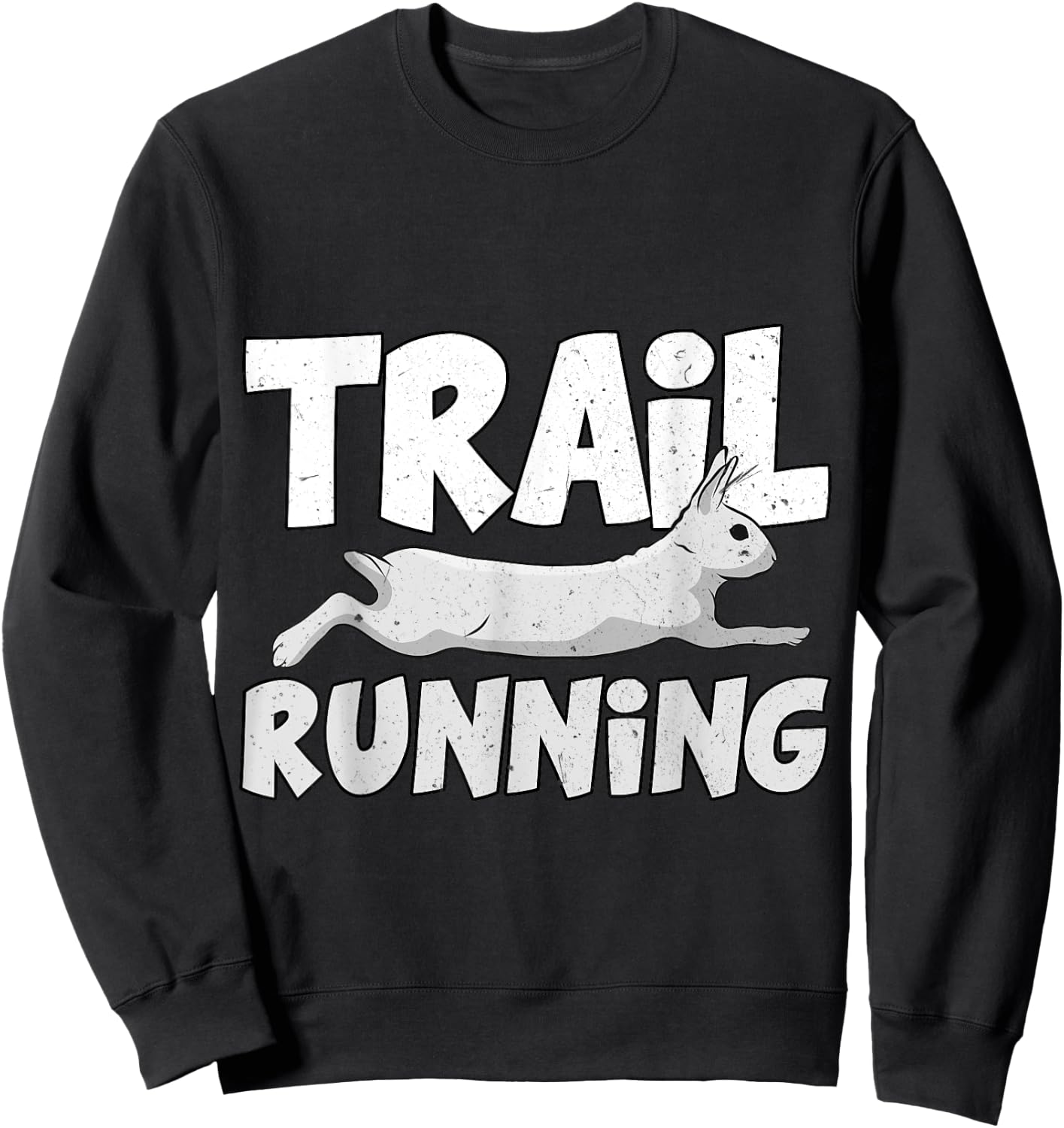 Trail Running Jogging Run Outdoor Sports Rabbit Bunny Sweatshirt - Sweatshirt | Black