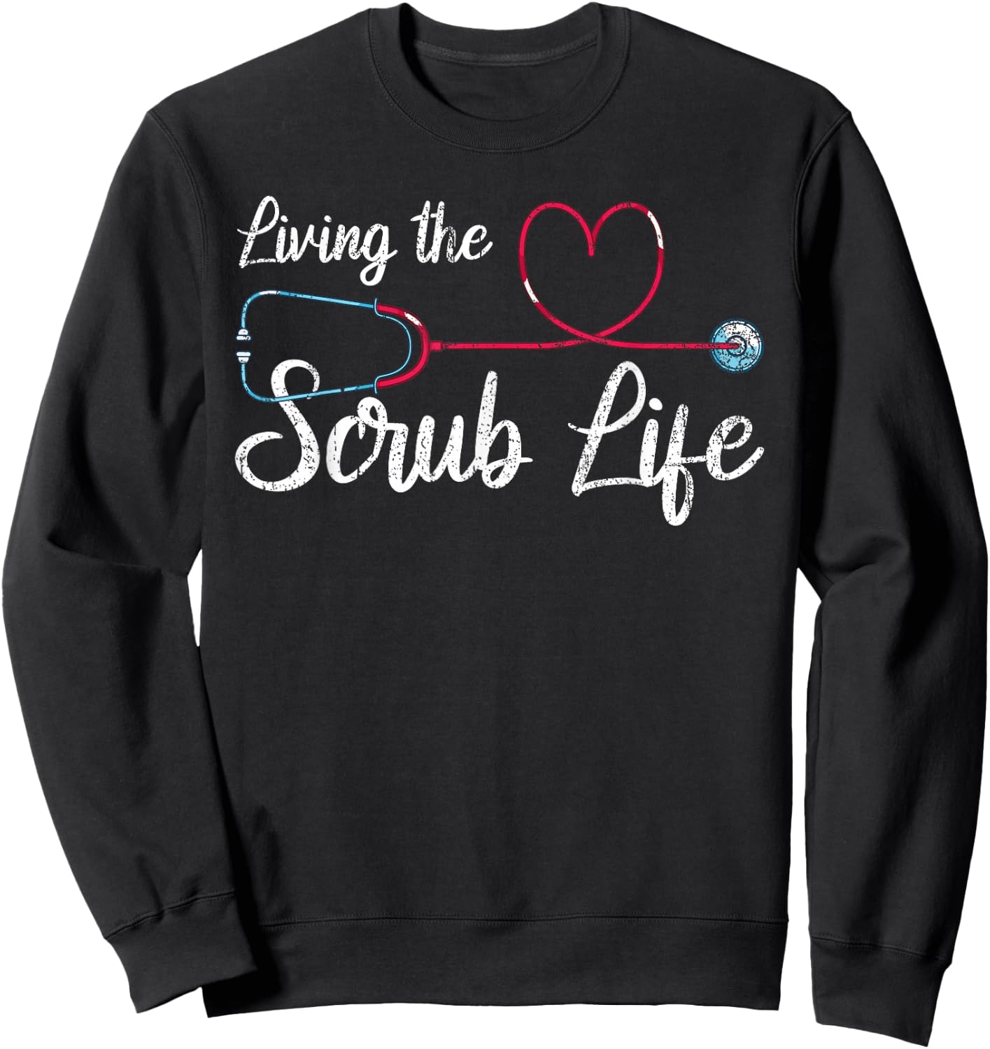 Ich lebe das Krankenschwester Leben Stethoscope Nursing Sweatshirt - Sweatshirt | Black
