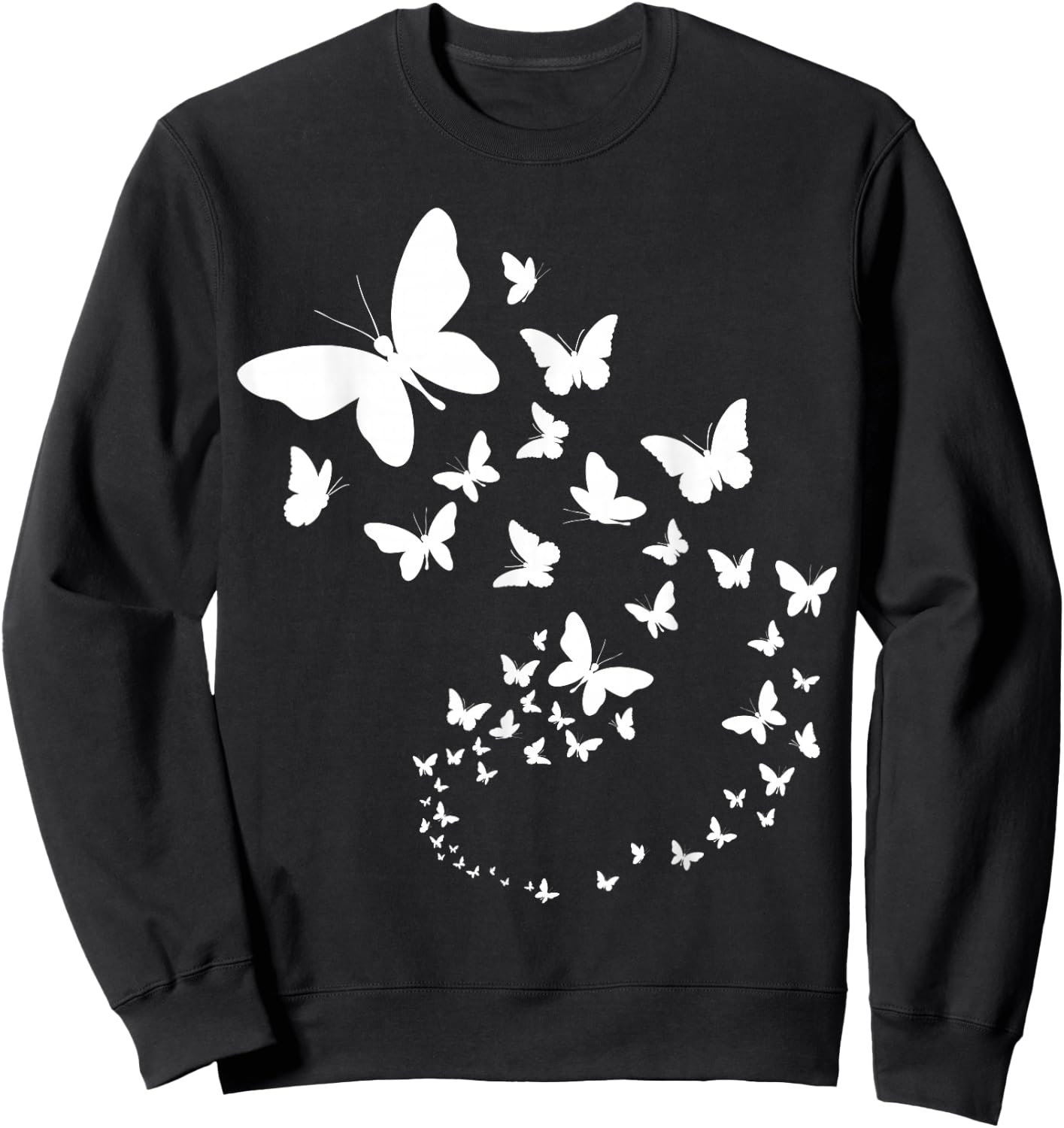 Butterfly Theme Sweatshirt - Sweatshirt | Black
