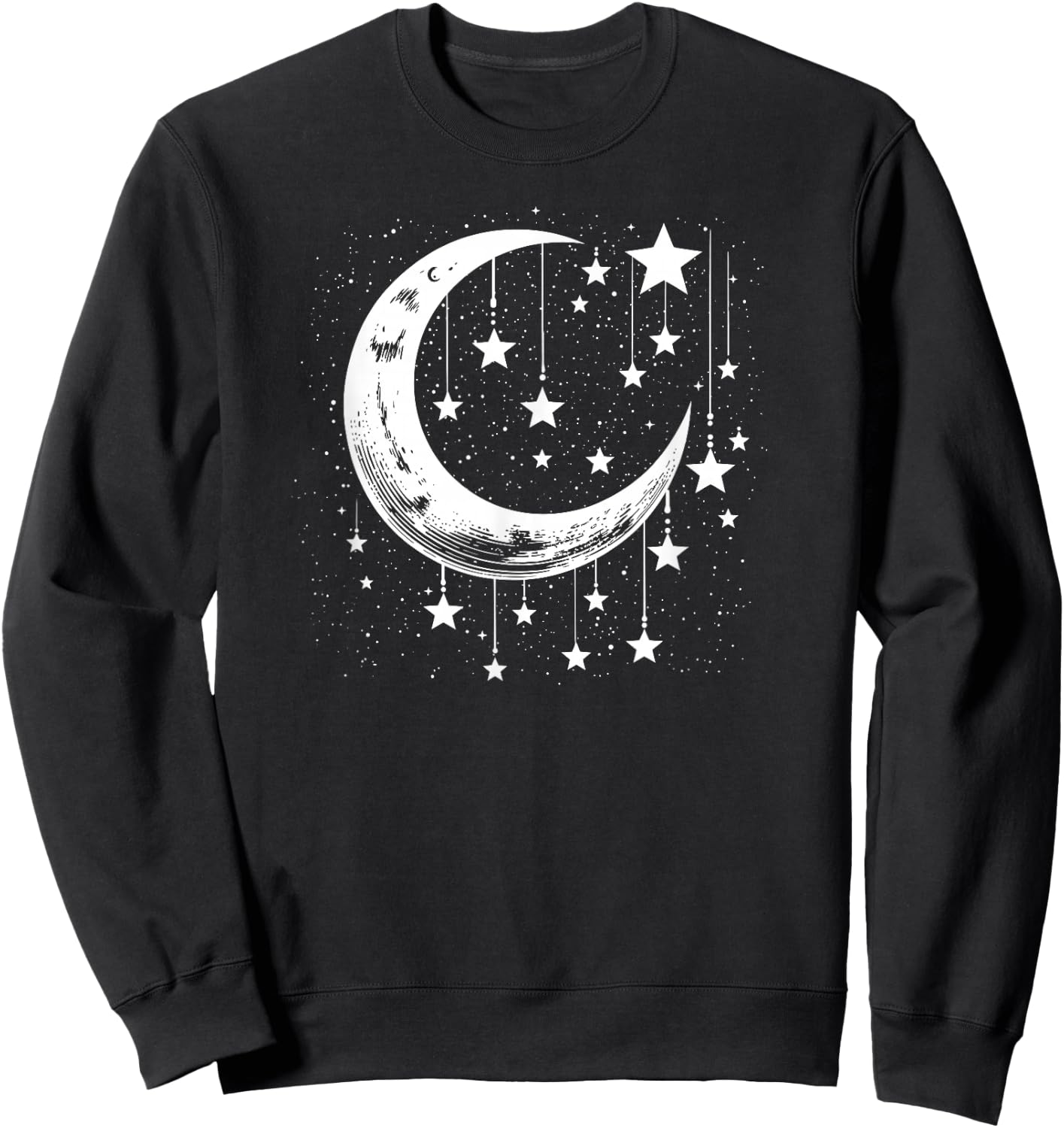 Galaxy Night Sky Moon Lunar Stars Love Sweatshirt - Sweatshirt | Black