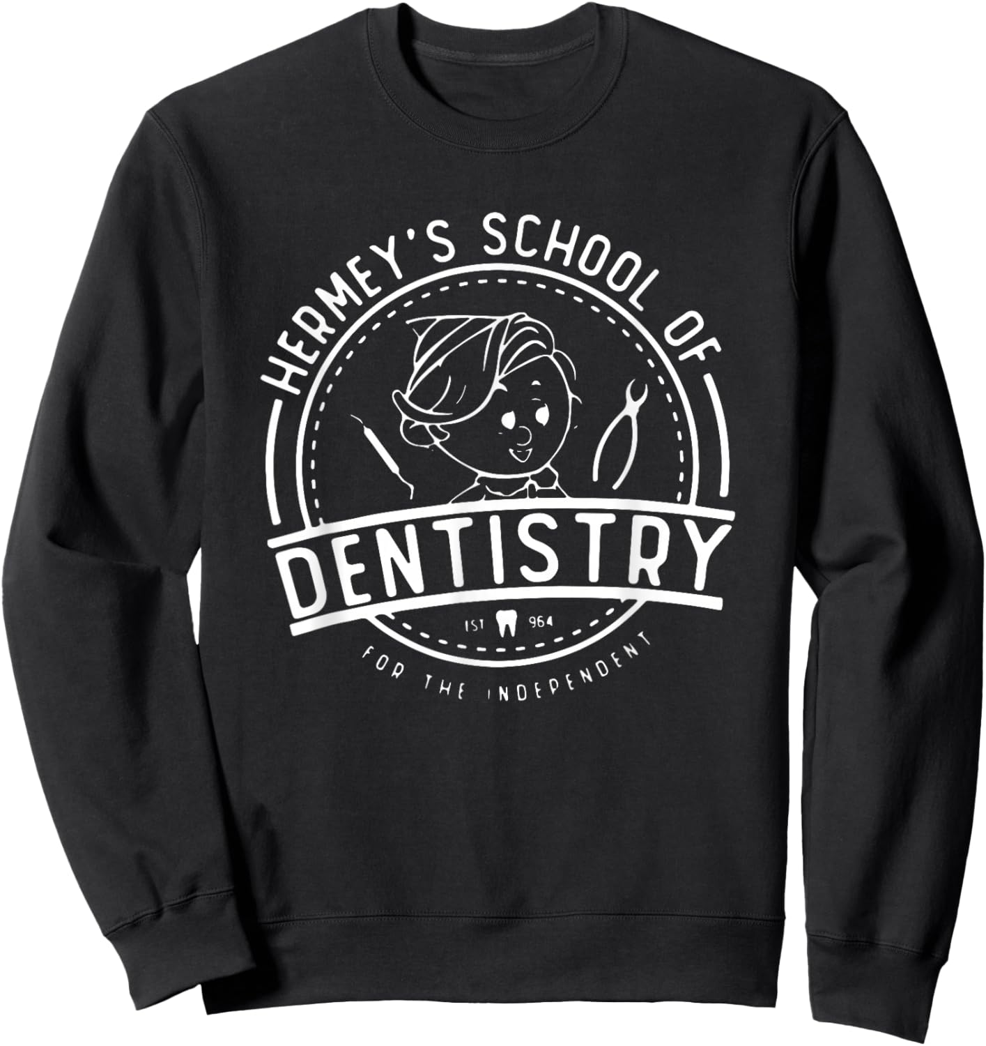 Hermey’s School of Dentistry Christmas Dental Hygienist Sweatshirt - Sweatshirt | Black