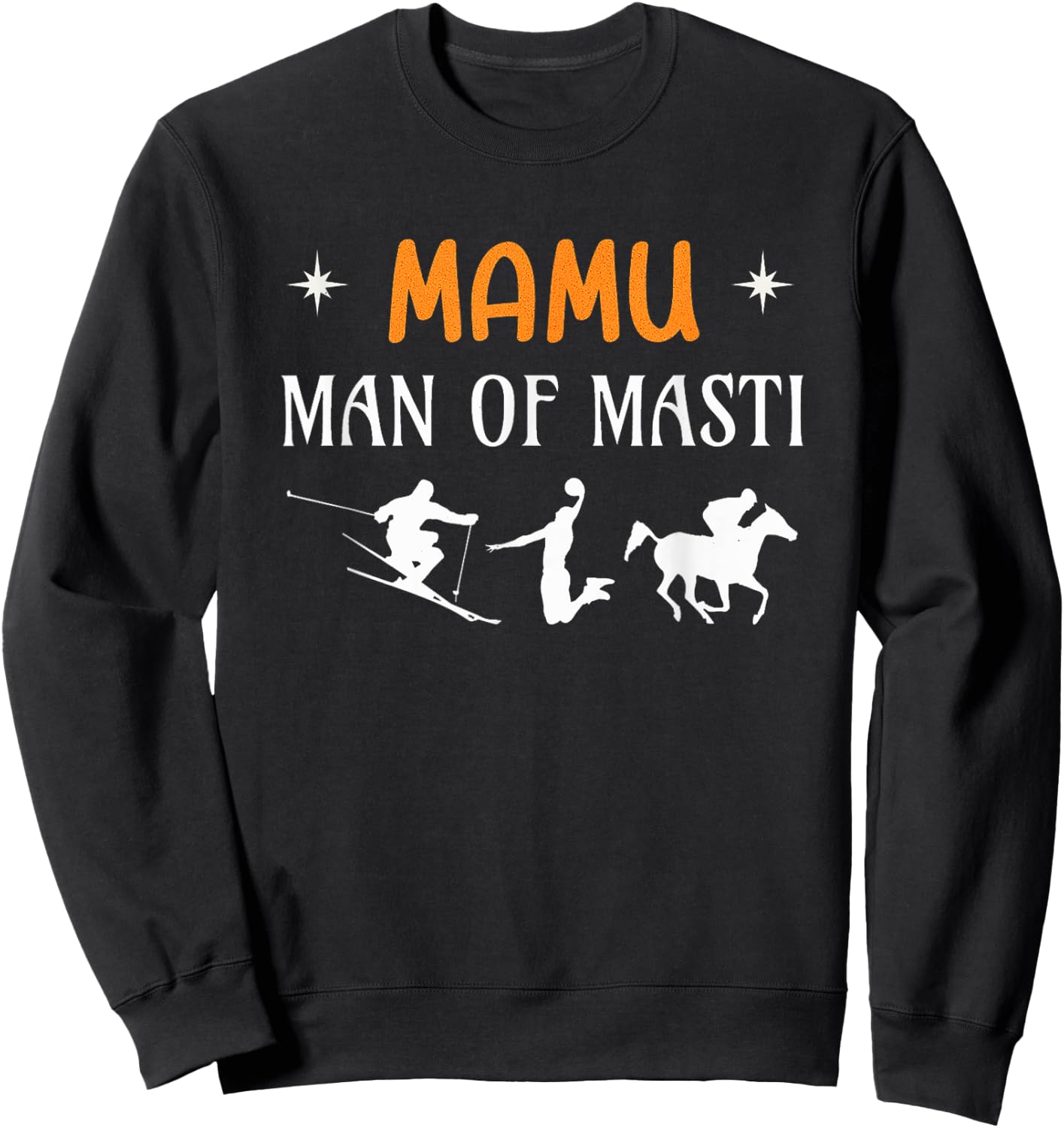 Mamu Man of Masti, Cool Mamu Desi Uncle Sweatshirt - Sweatshirt | Black