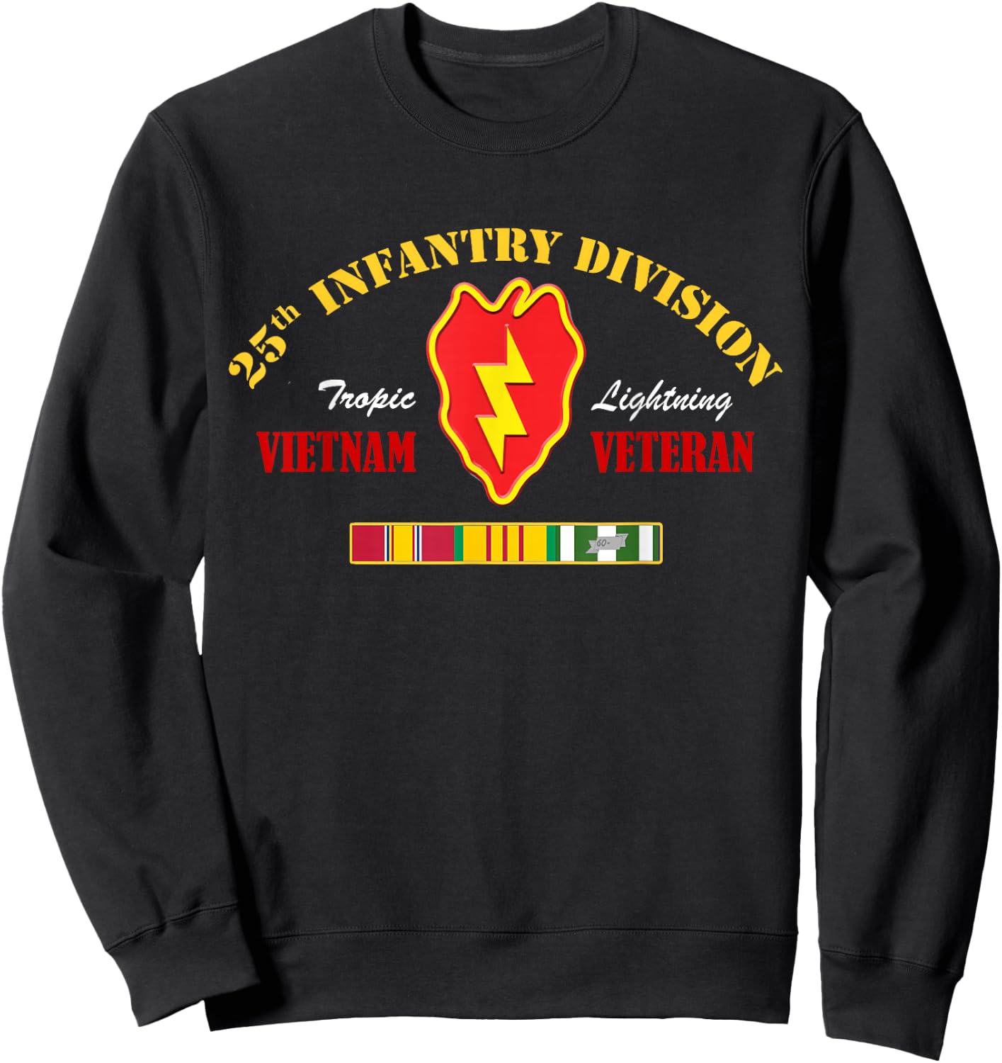 25th Infantry Division Vietnam Veteran Sweatshirt - Sweatshirt | Black