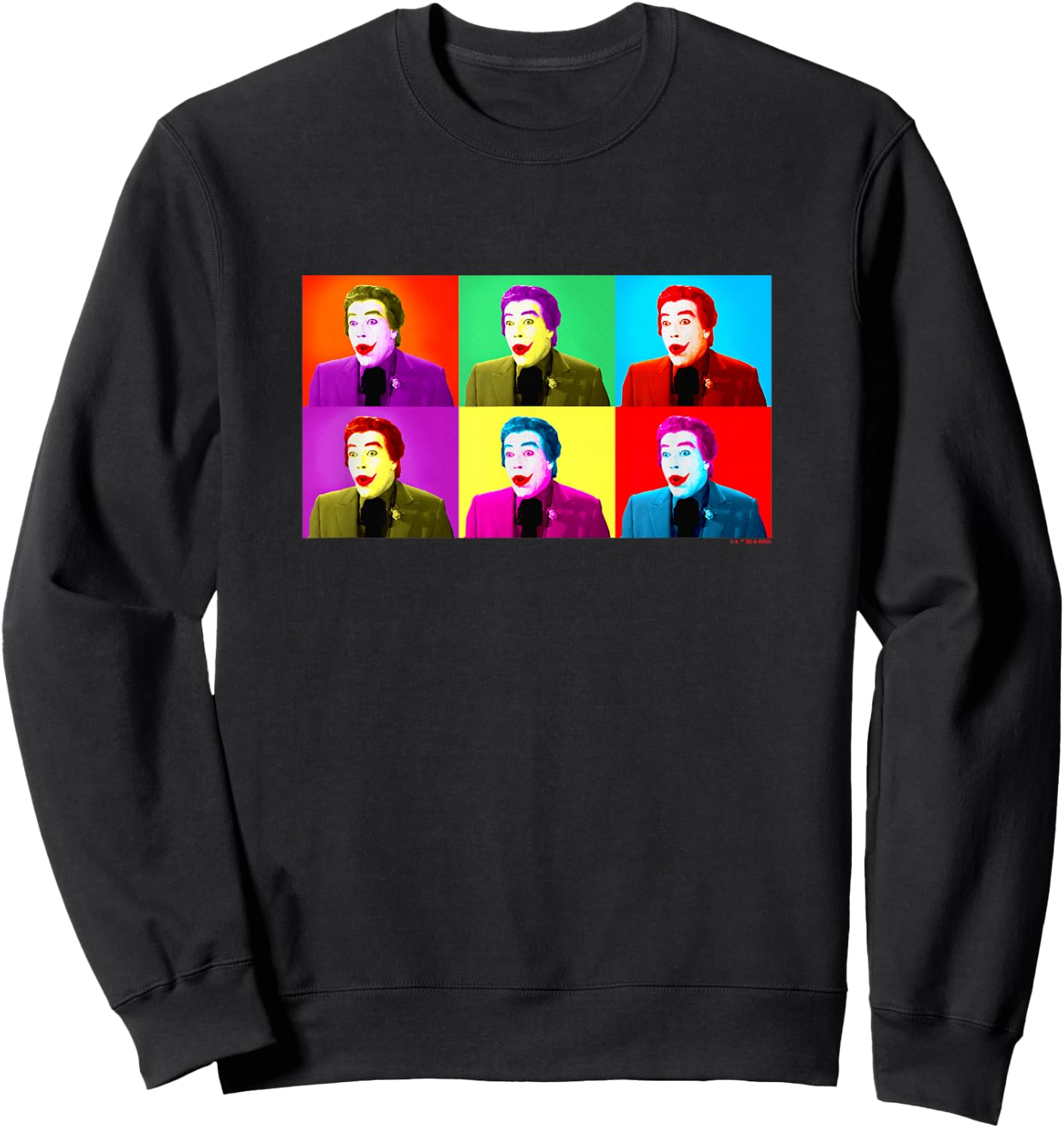 Batman Vintage 60's Cesar Romero The Joker Warhol Pop Art Sweatshirt - Sweatshirt | Black