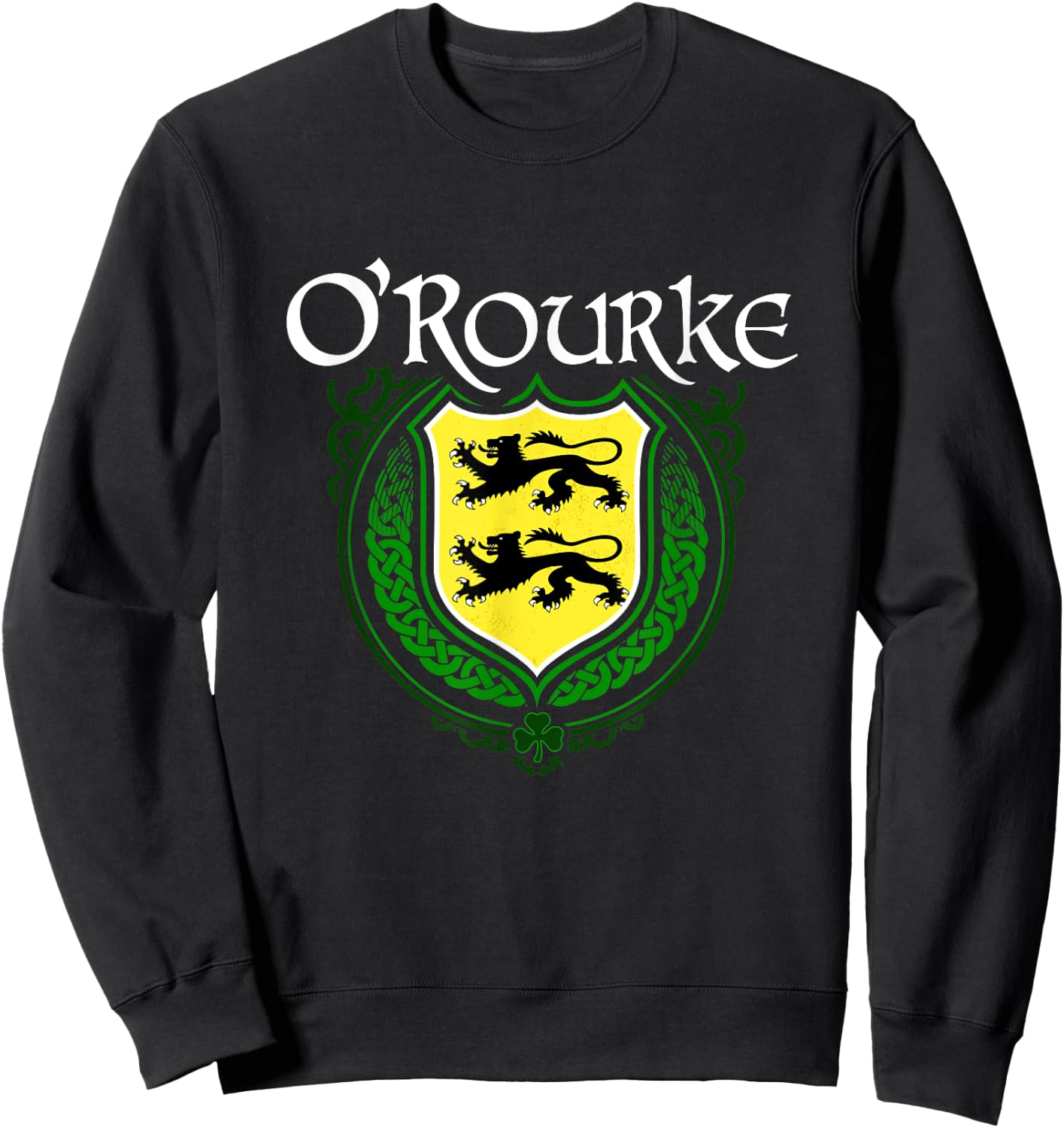 O'Rourke Surname Irish Clan Tartan Badge Ireland Sweatshirt - Sweatshirt | Black