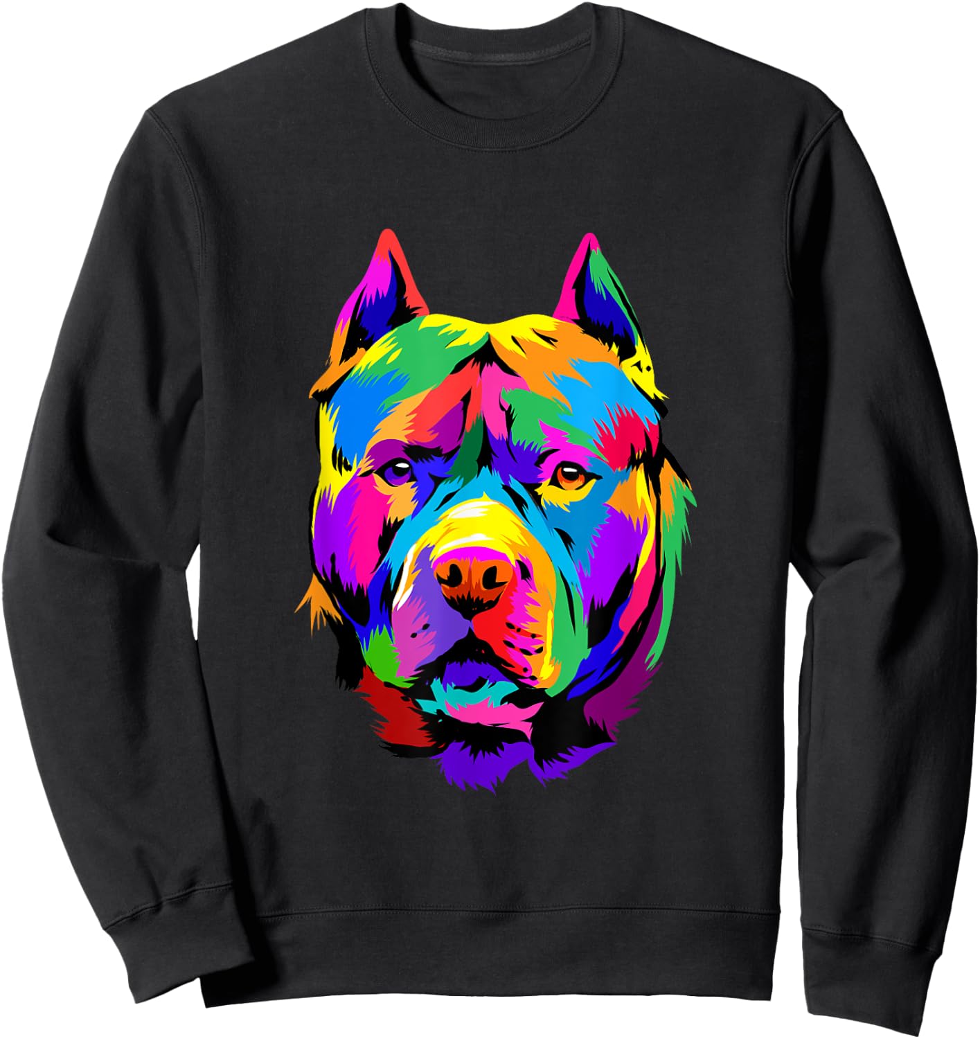 Pop Art American Pit Bull Terrier Pittie Dog Pitbull Lover Sweatshirt - Sweatshirt | Black