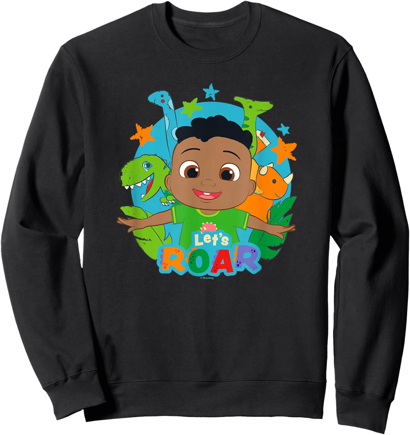 CoComelon Cody Let's Roar Dino Box Up Sweatshirt - Sweatshirt | Black