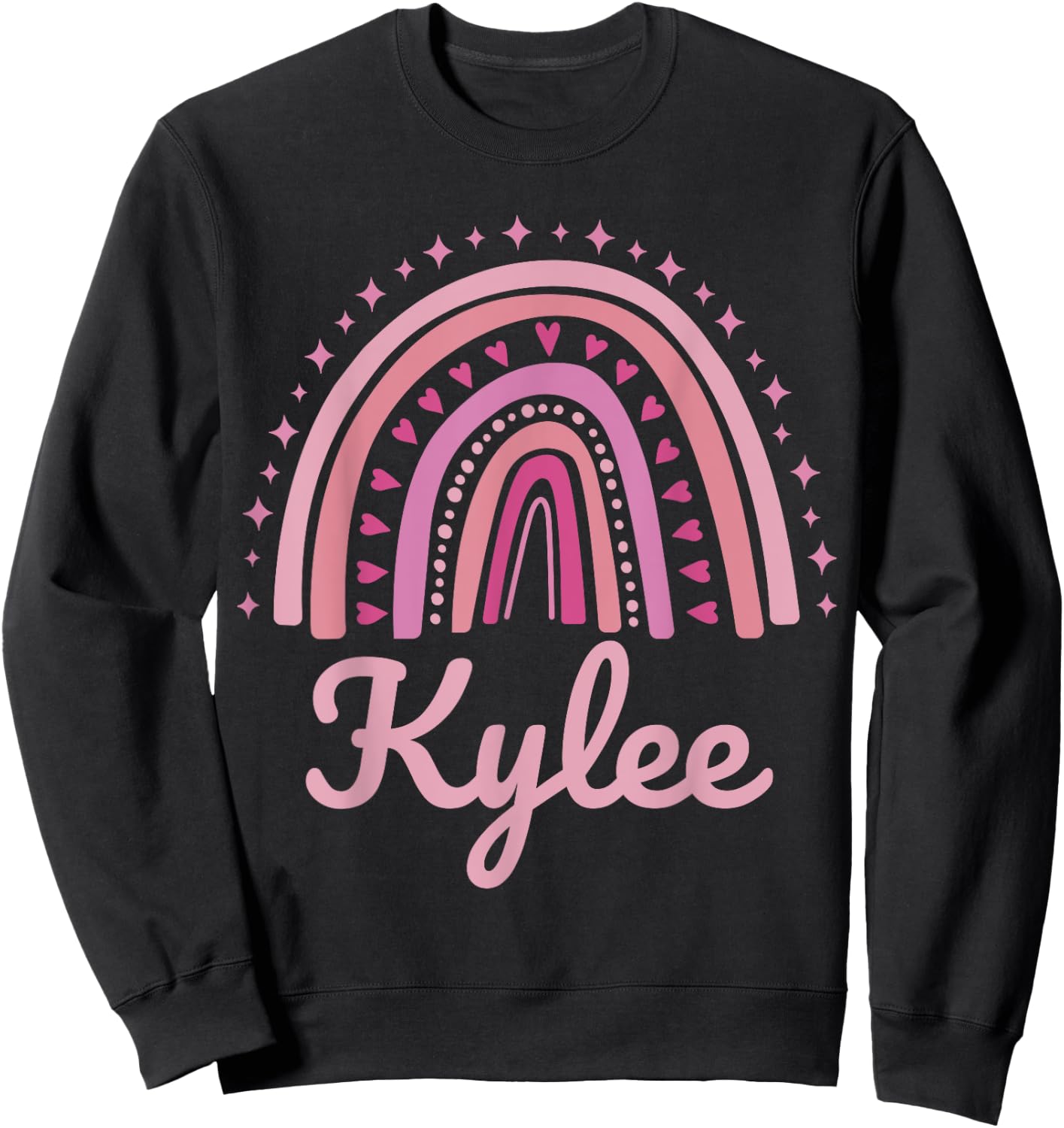 Kylee Name Personalized Funny Women Pink Rainbow Kylee Sweatshirt - Sweatshirt | Black